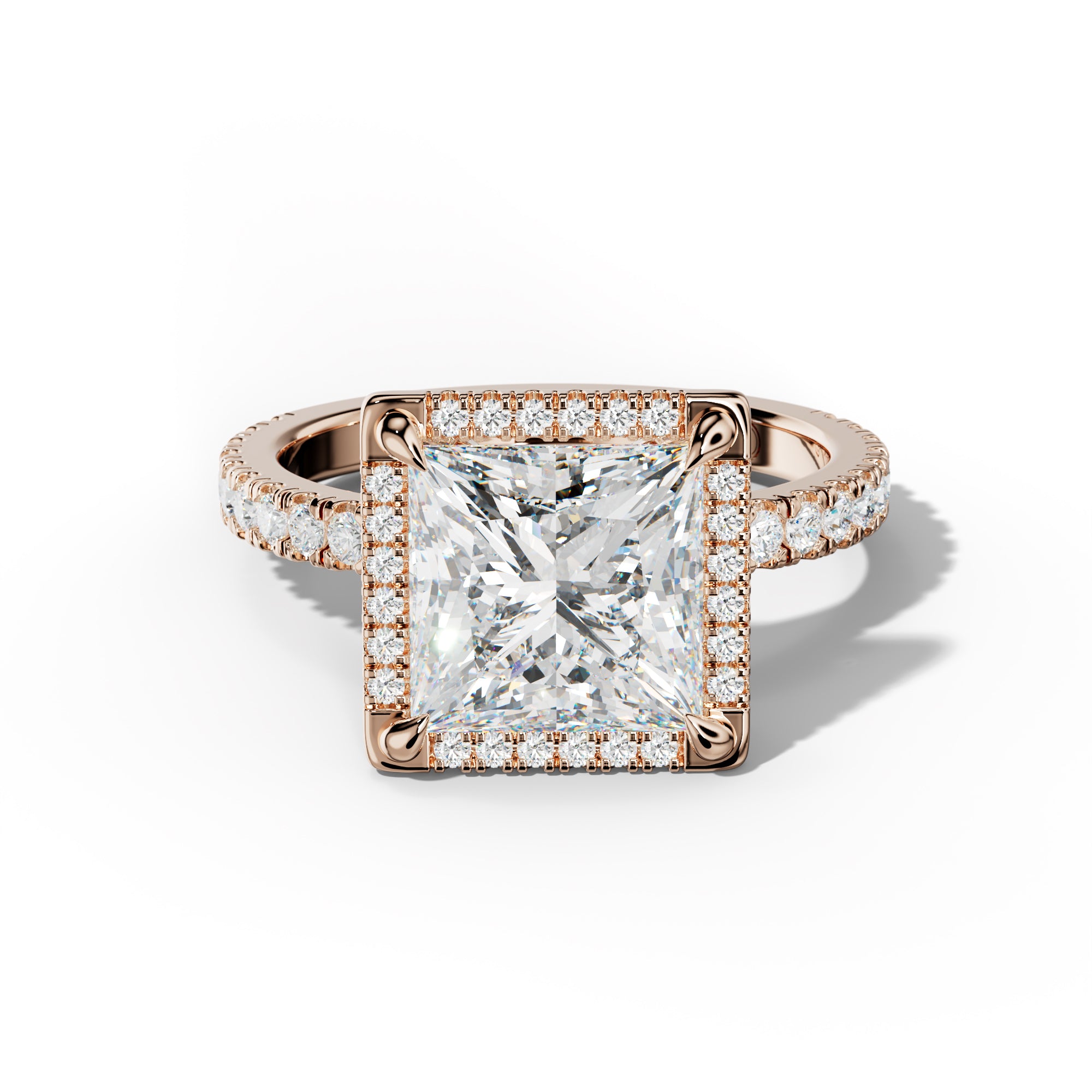 Violet Princess Cut Engagement Ring