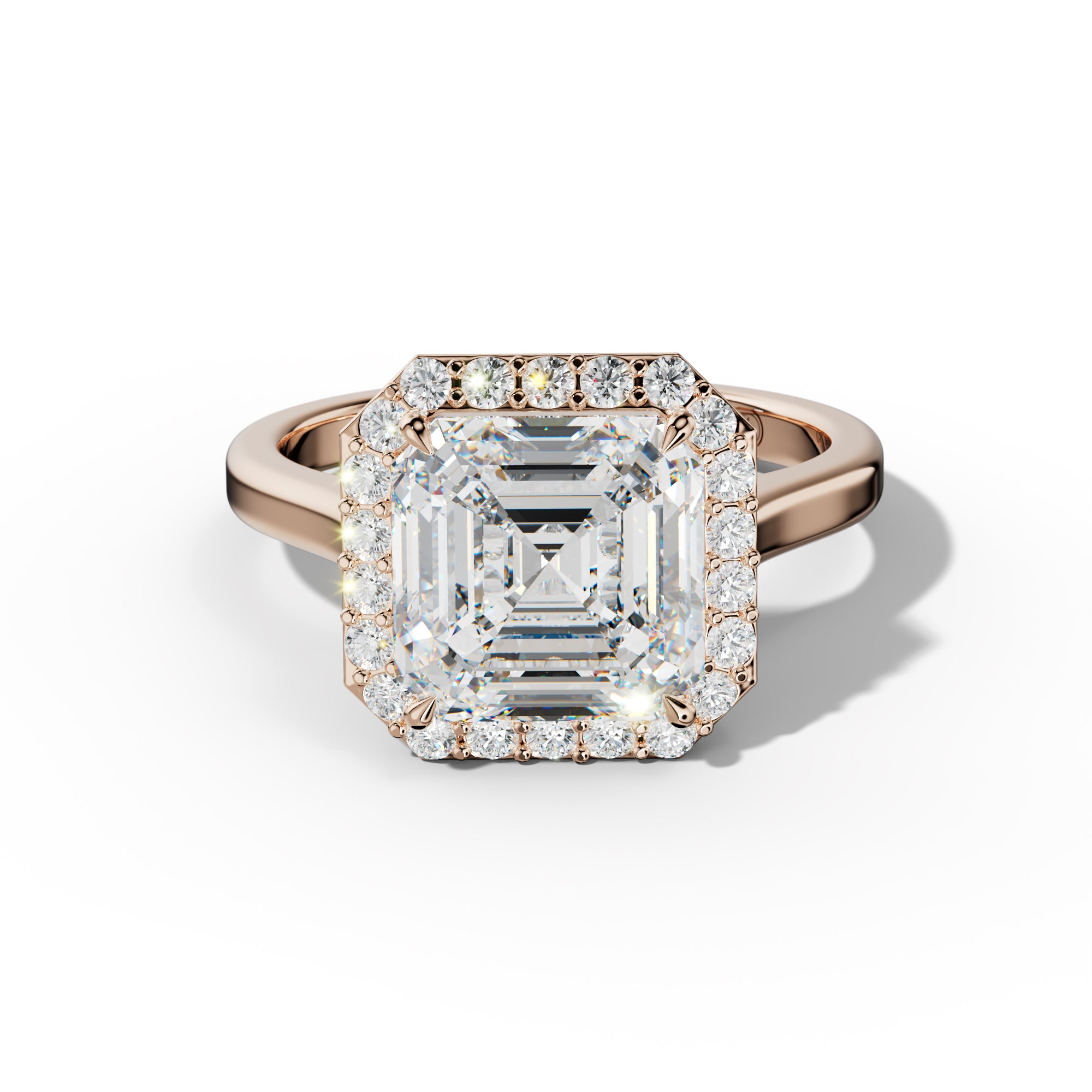 Josephine Asscher Cut  Engagement Ring