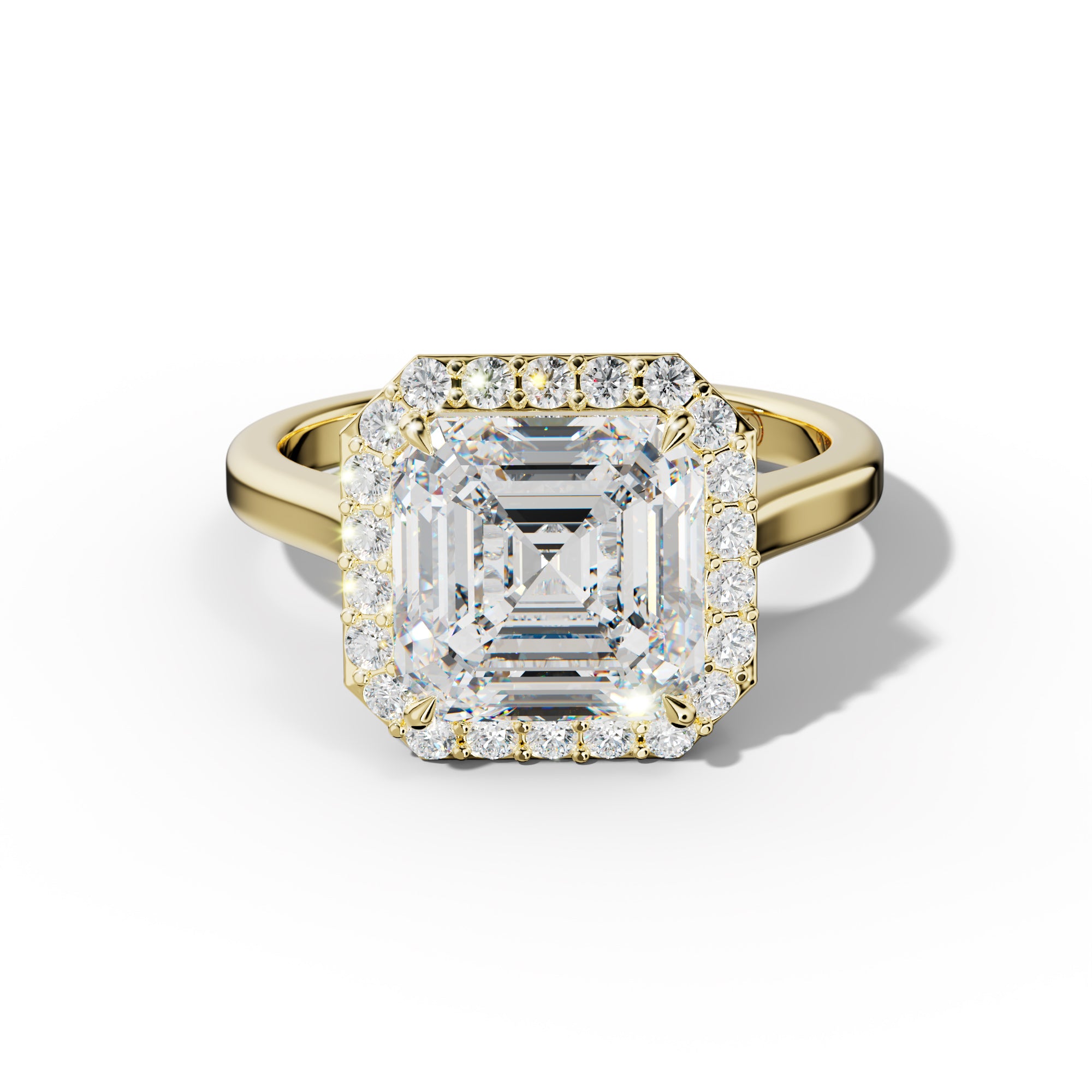 Josephine Asscher Cut  Engagement Ring