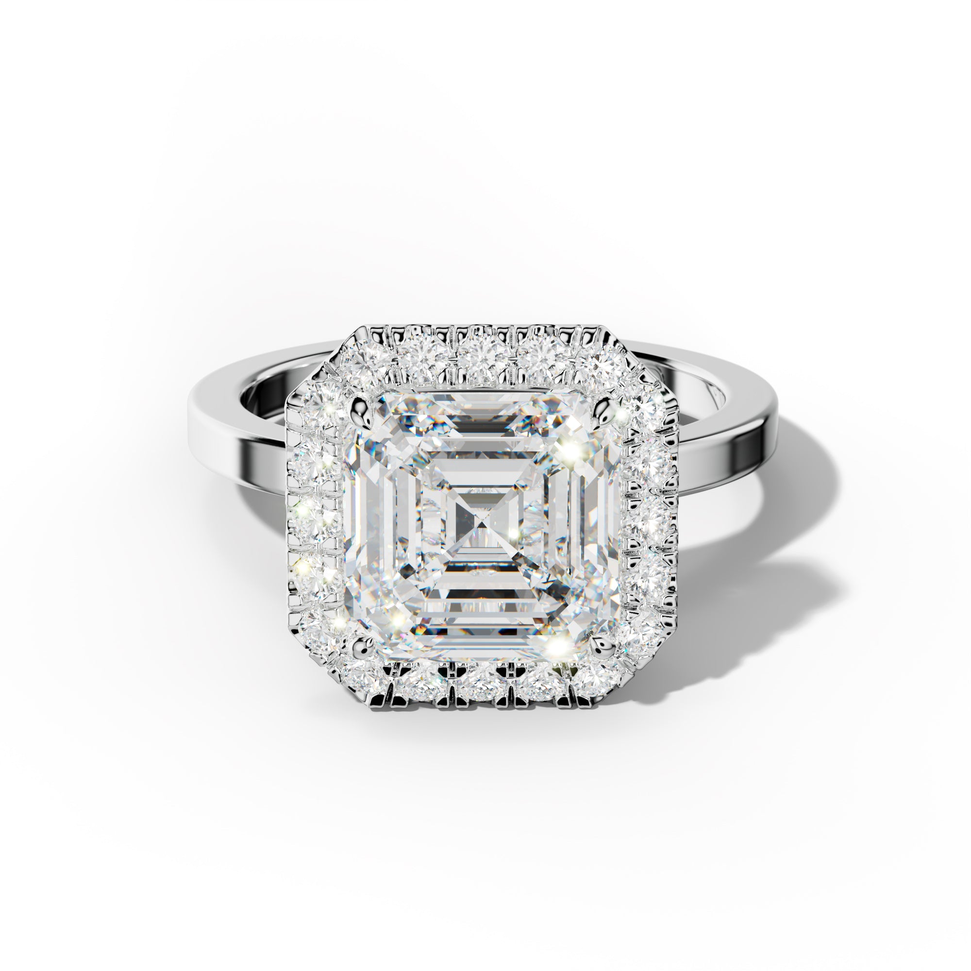 Lila Asscher Cut  Engagement Ring