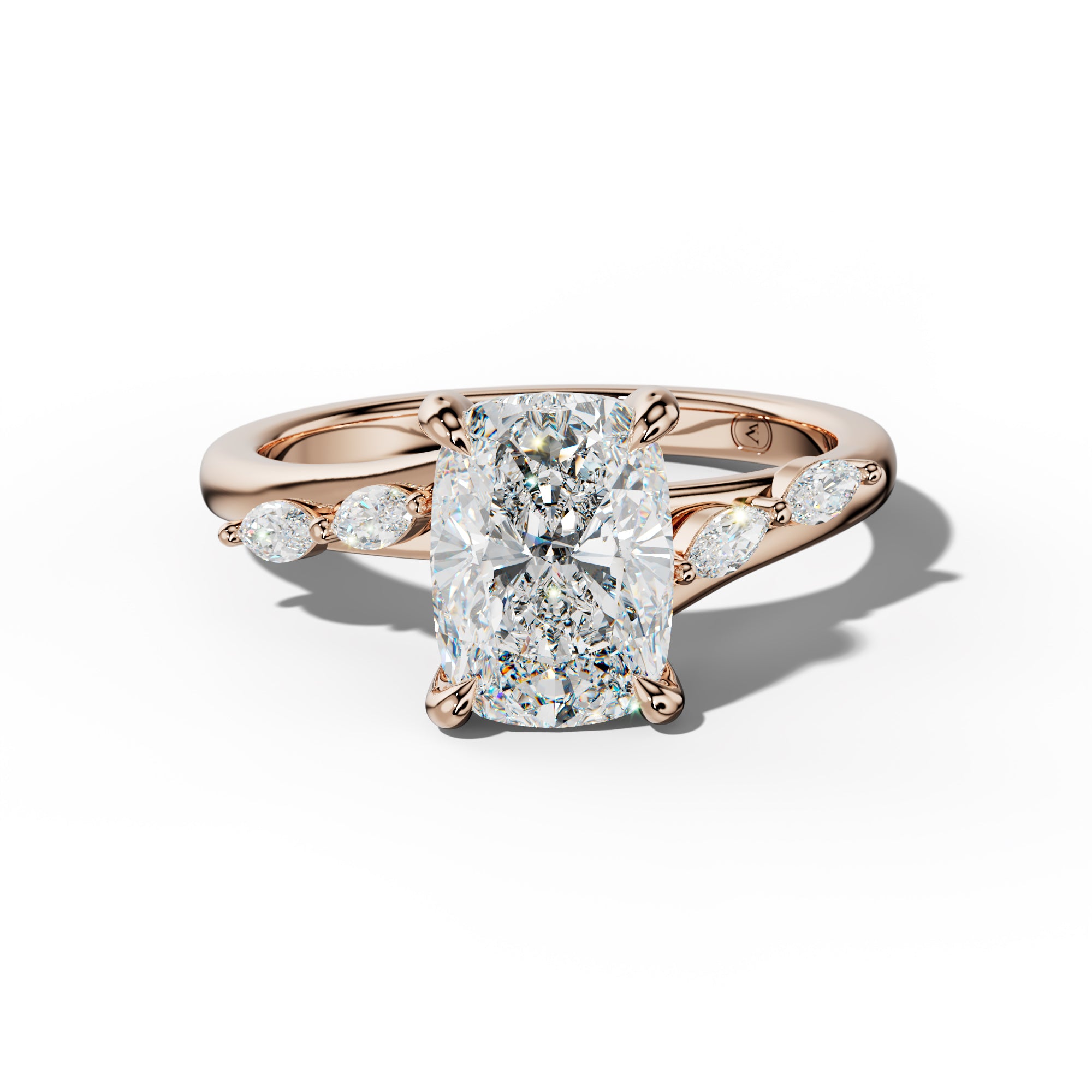 Jennie Elongated Cushion Diamond Engagement Ring
