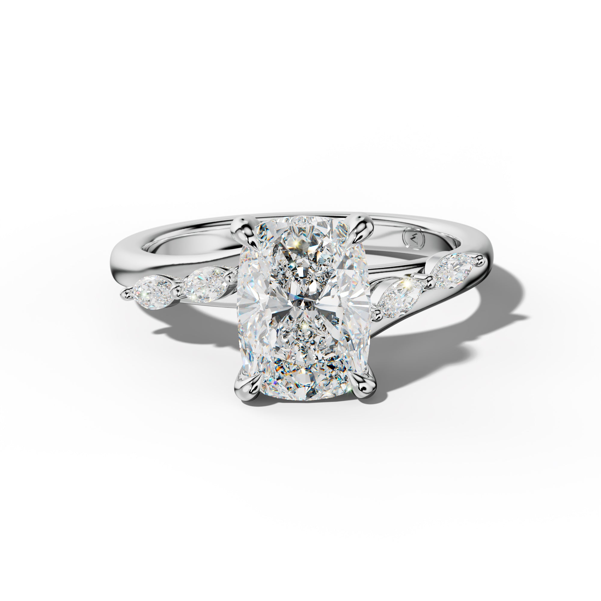 Jennie Elongated Cushion Diamond Engagement Ring