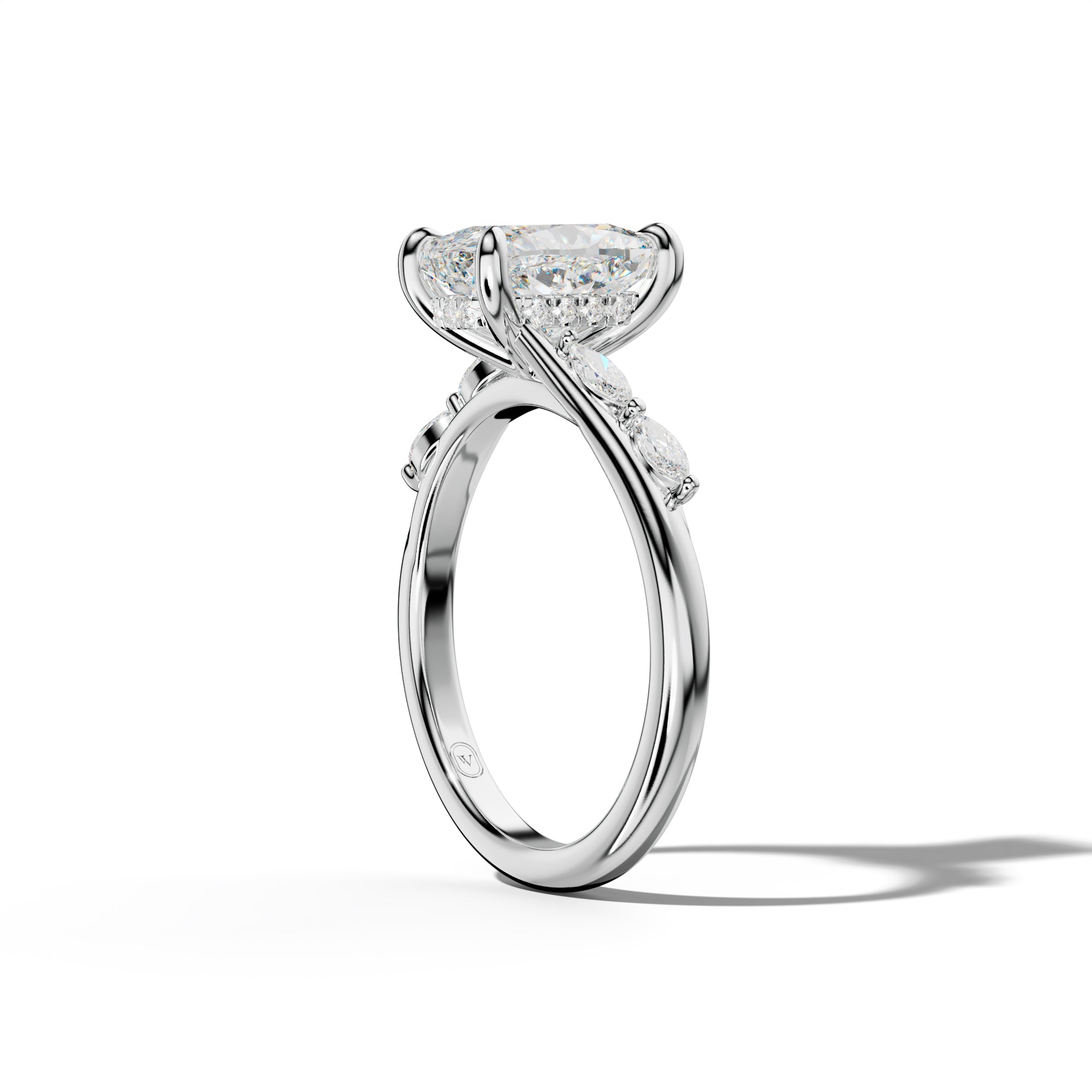Jennie Elongated Cushion Diamond Engagement Ring