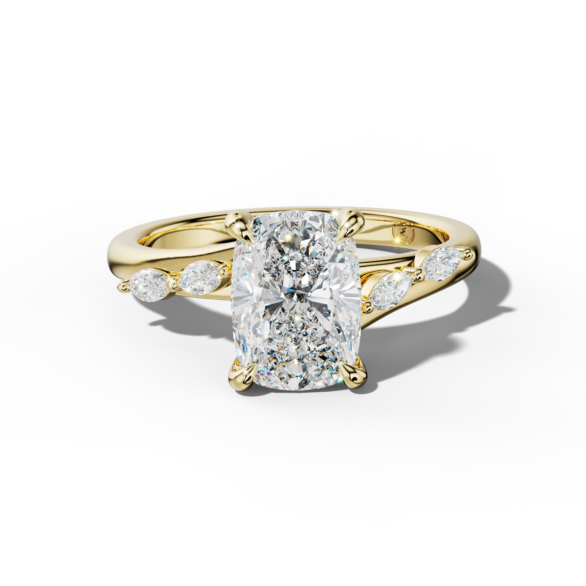 Jennie Elongated Cushion Diamond Engagement Ring