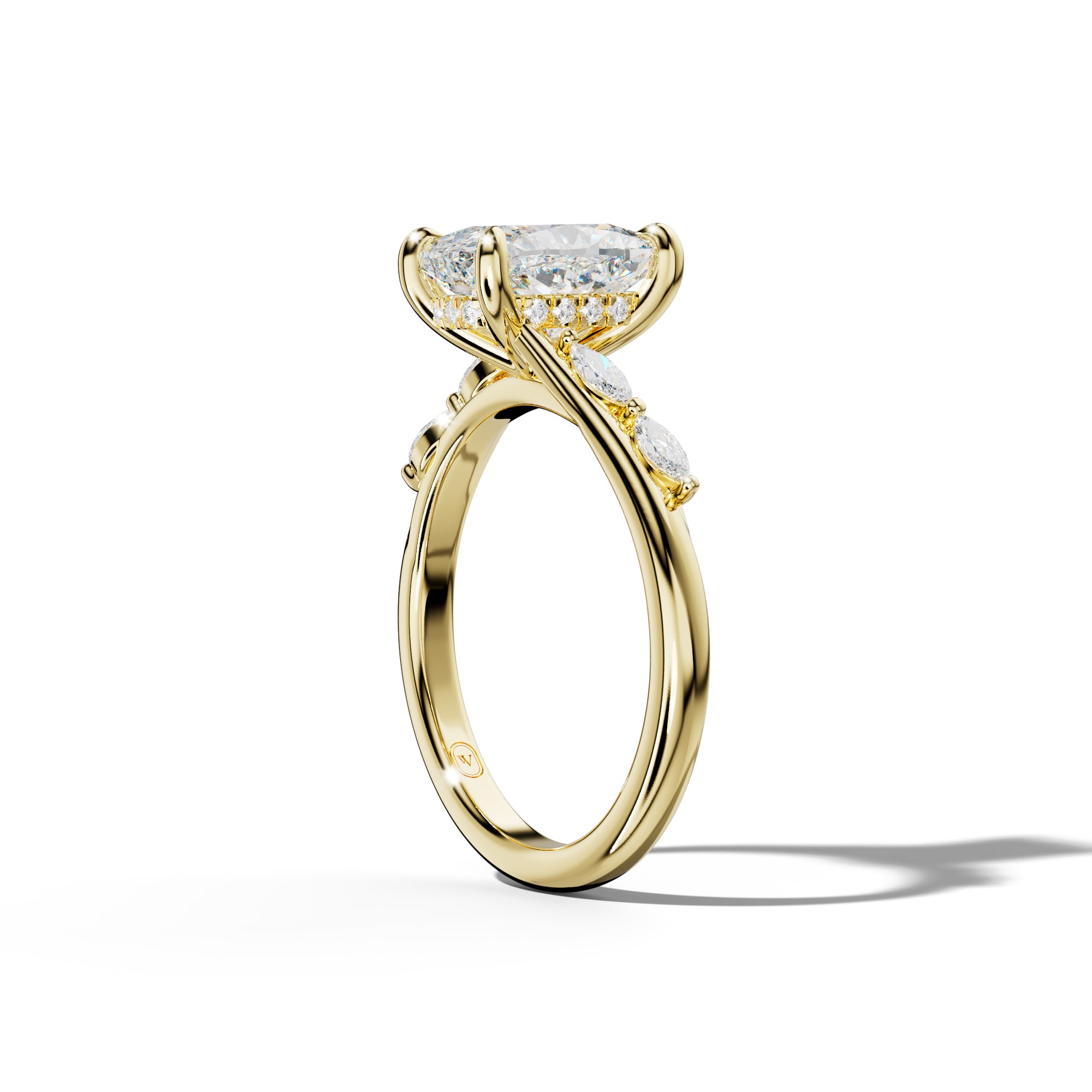 Jennie Elongated Cushion Diamond Engagement Ring