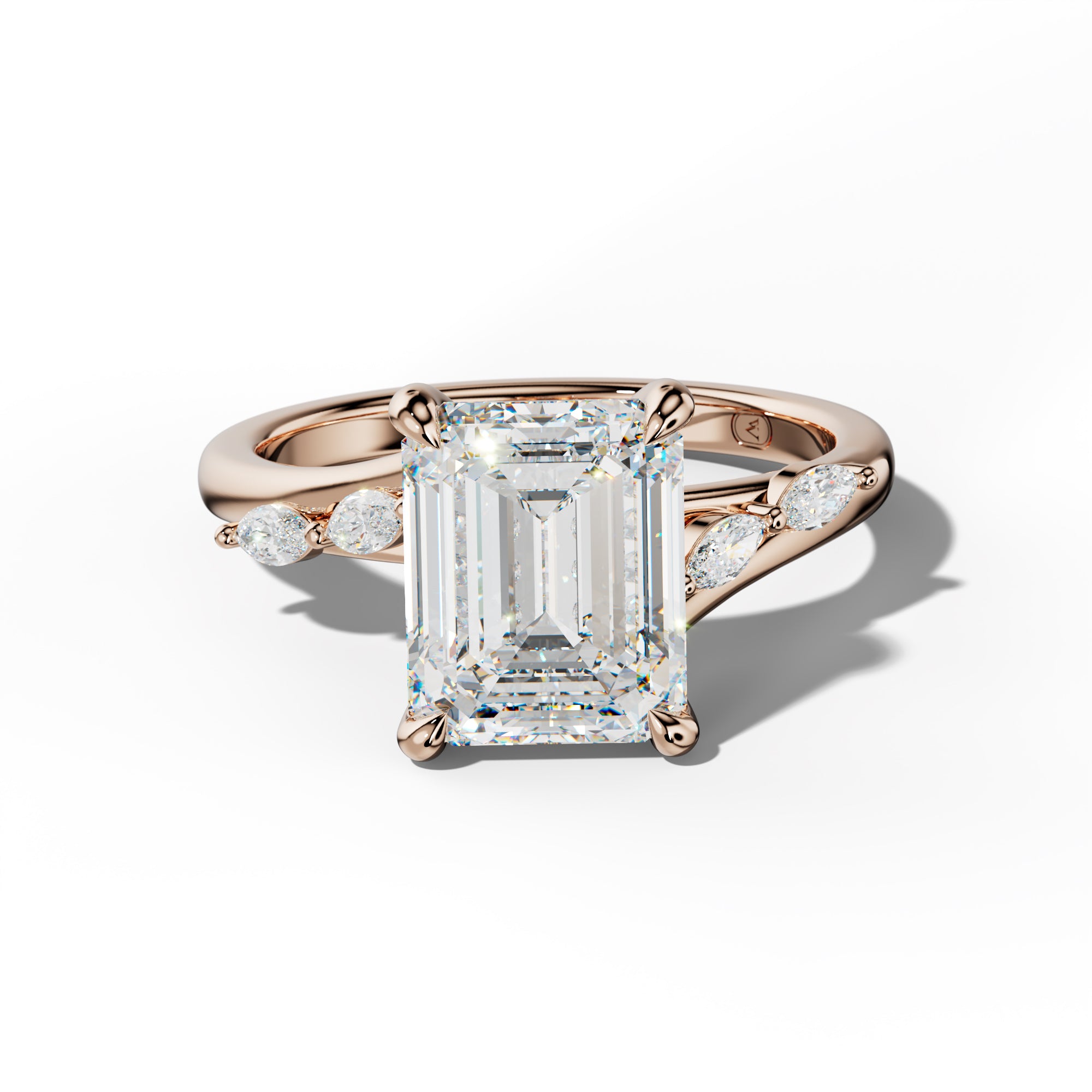 Jennie Emerald Cut Engagement Ring
