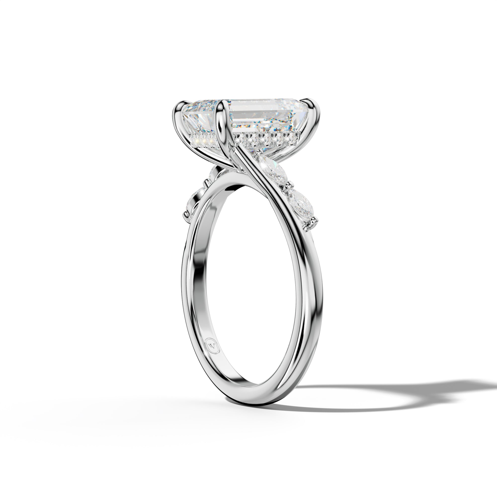 Jennie Emerald Cut Engagement Ring