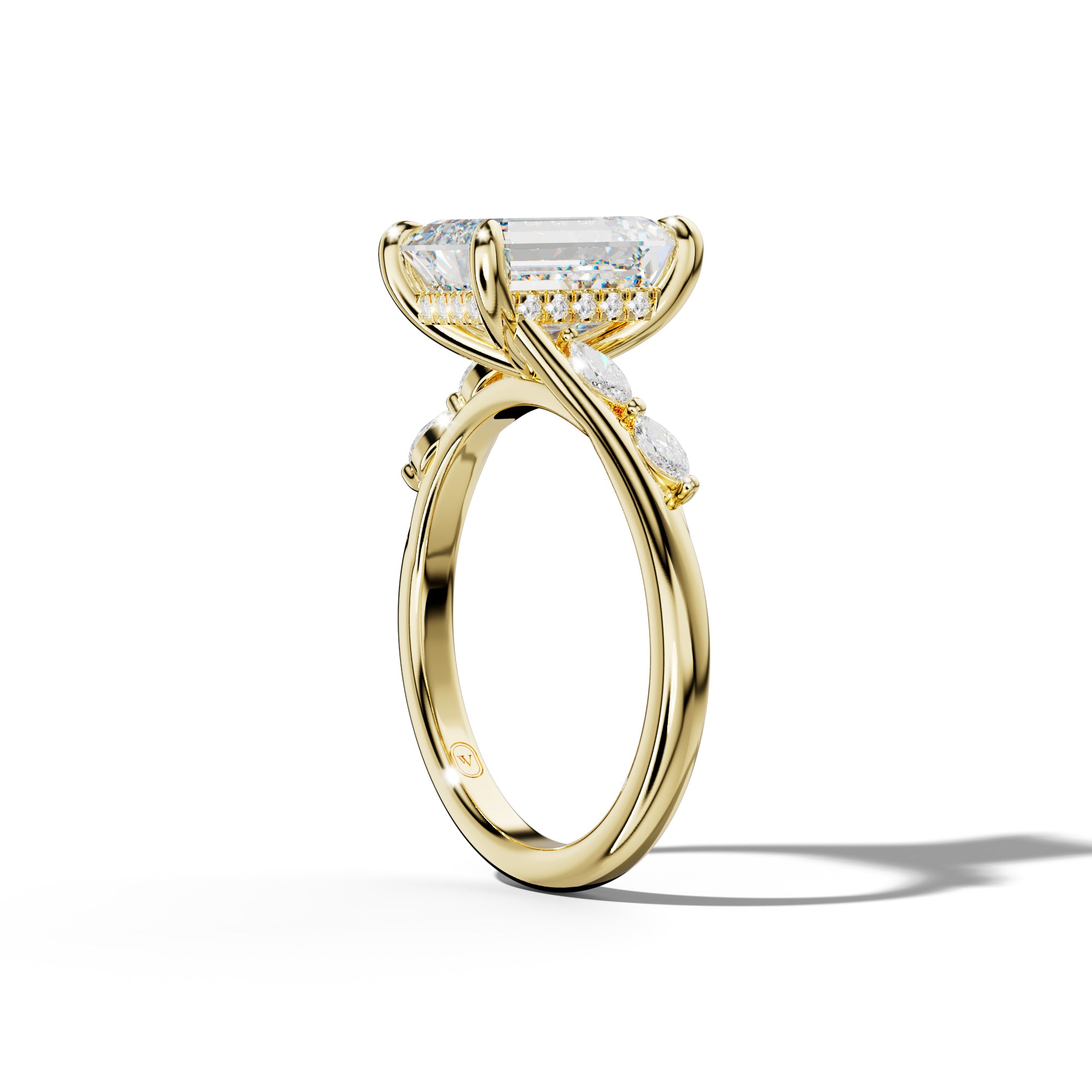 Jennie Emerald Cut Engagement Ring