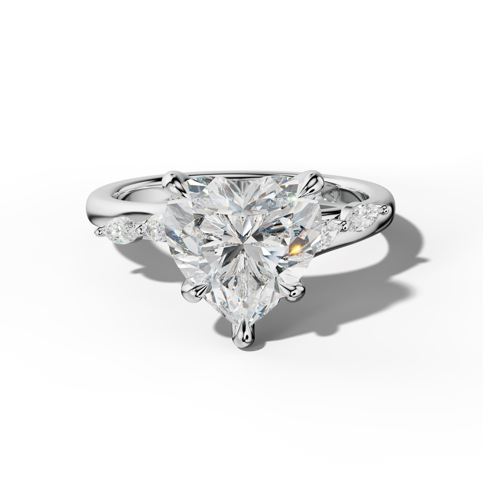 Jennie Heart Diamond Engagement Ring