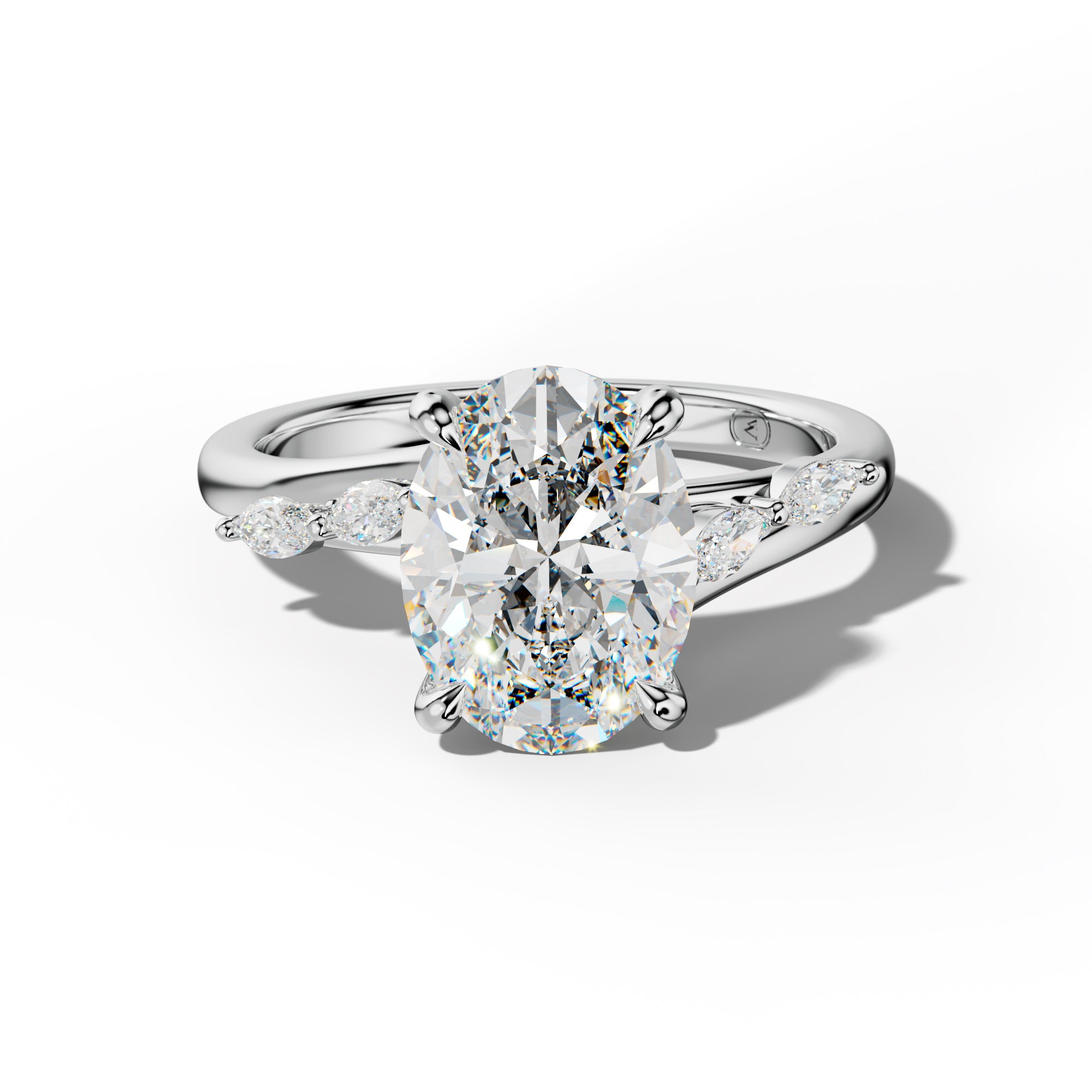 Jennie Oval Diamond Engagement Ring