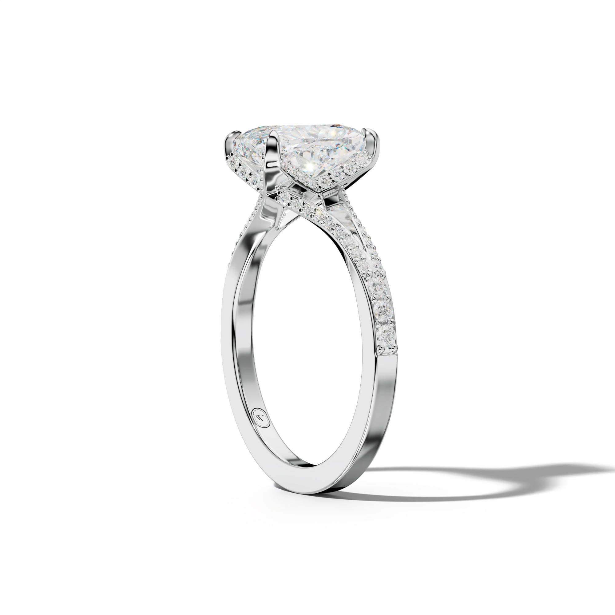 Samantha Elongated Cushion Diamond Engagement Ring