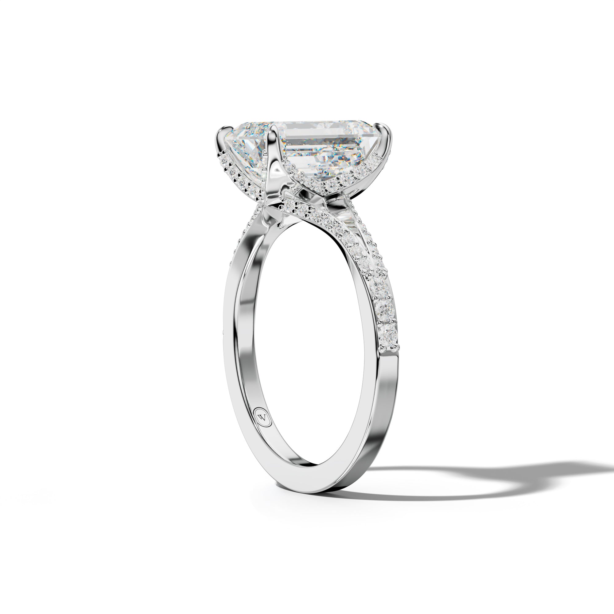 Samantha Emerald Cut Engagement Ring