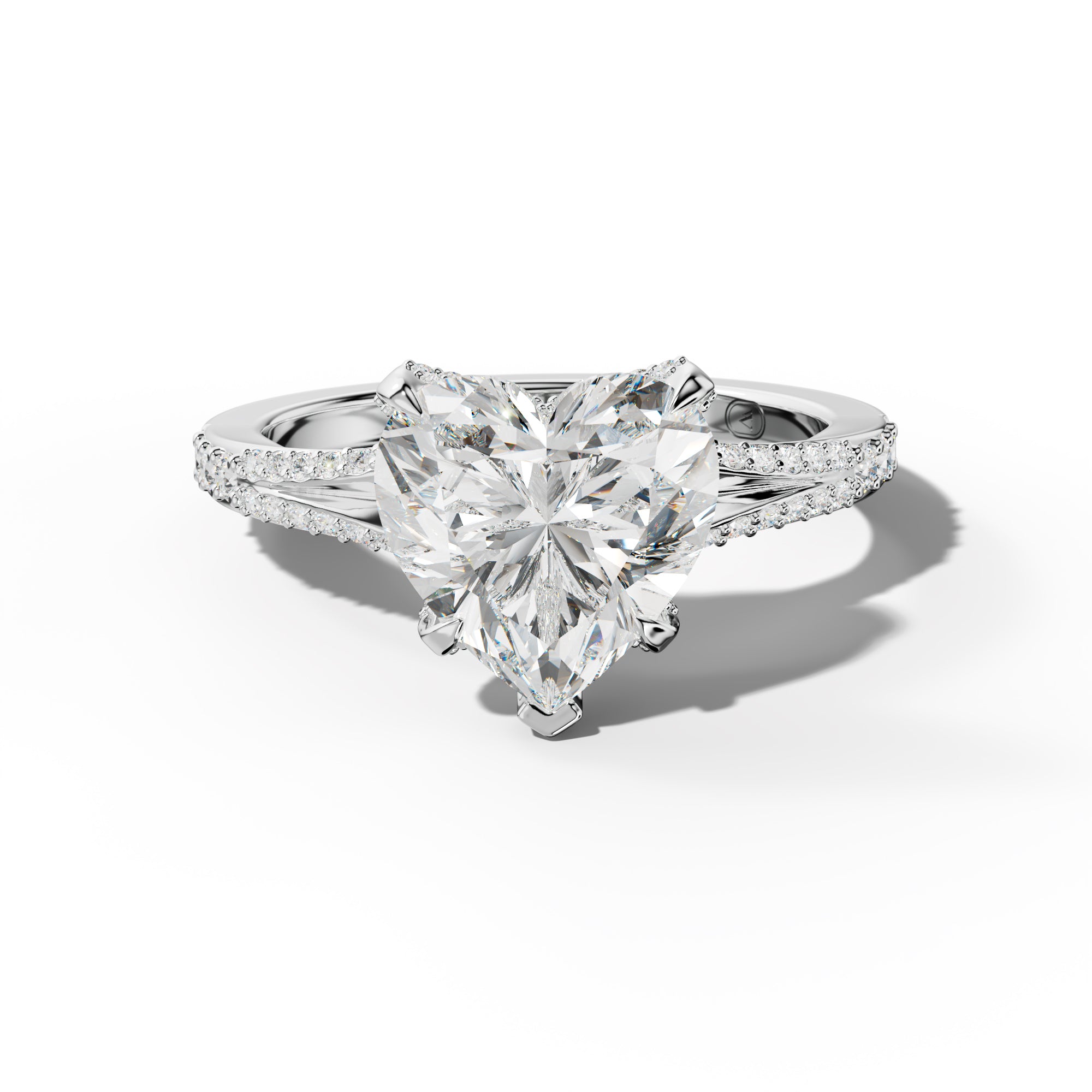 Samantha Heart Diamond Engagement Ring