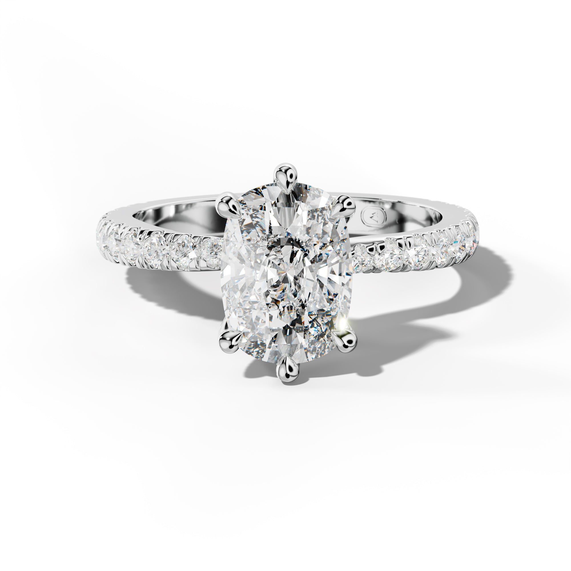 Lisa Elongated Cushion Diamond Engagement Ring