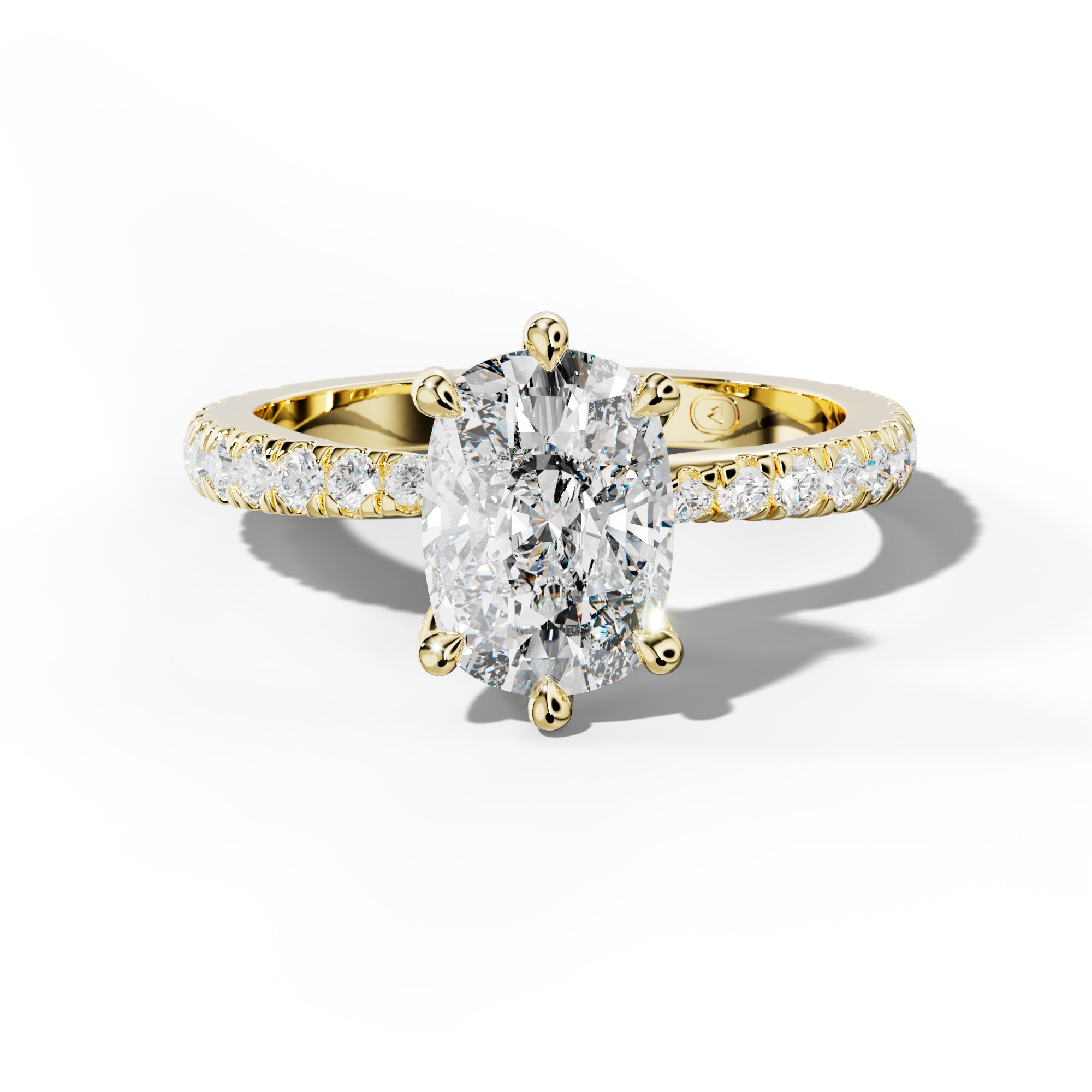Lisa Elongated Cushion Diamond Engagement Ring