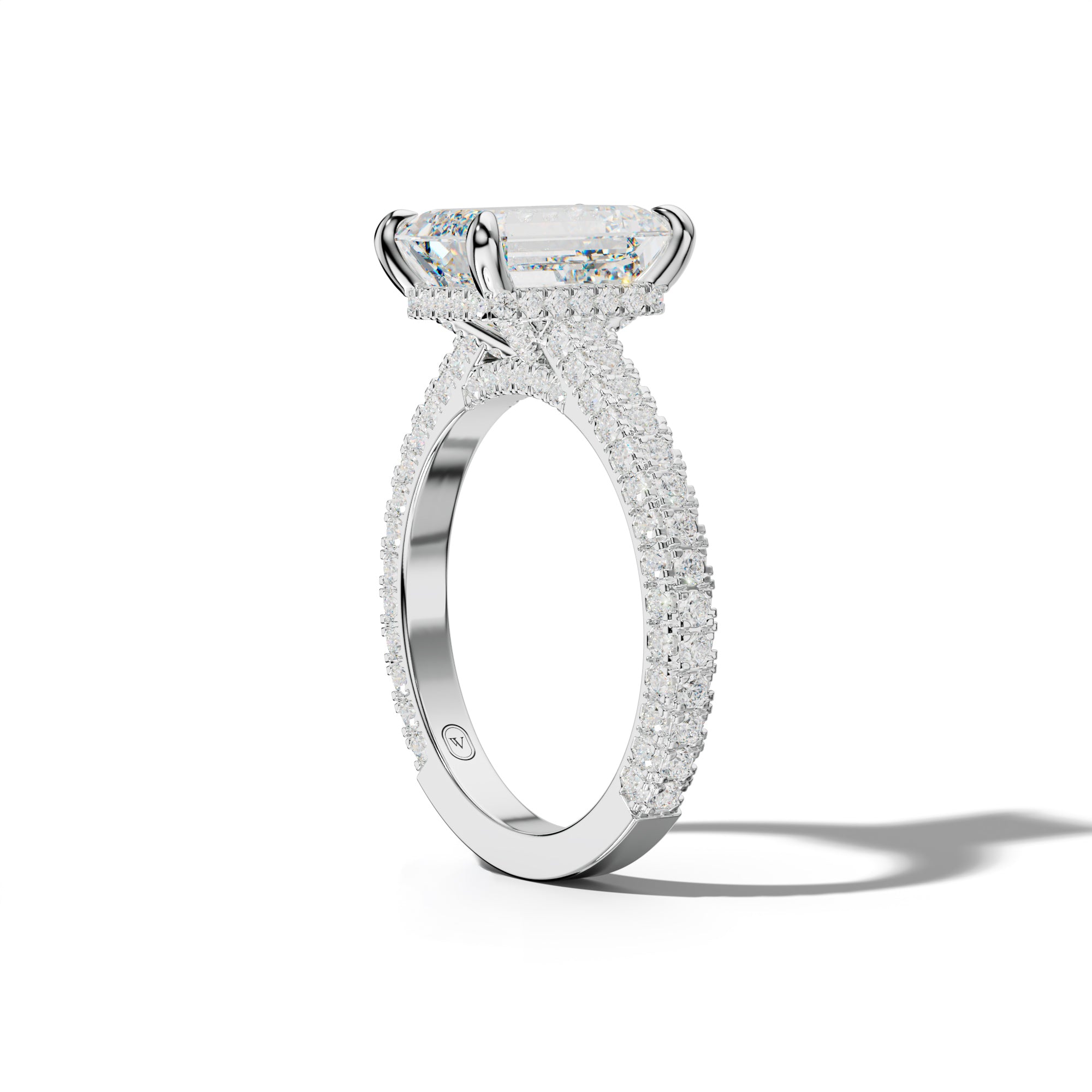 Michelle Emerald Cut Engagement Ring
