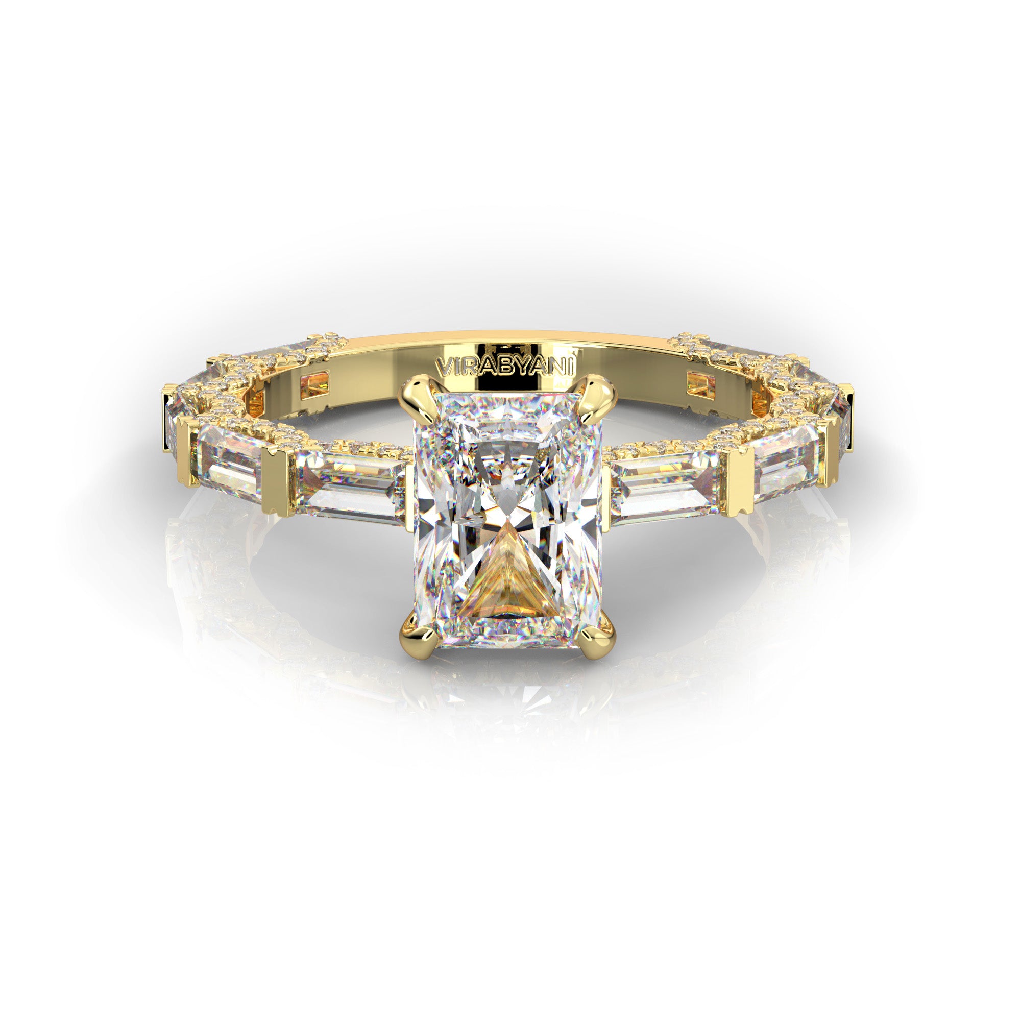 Francesca Radiant Diamond Engagement Ring-VIRABYANI