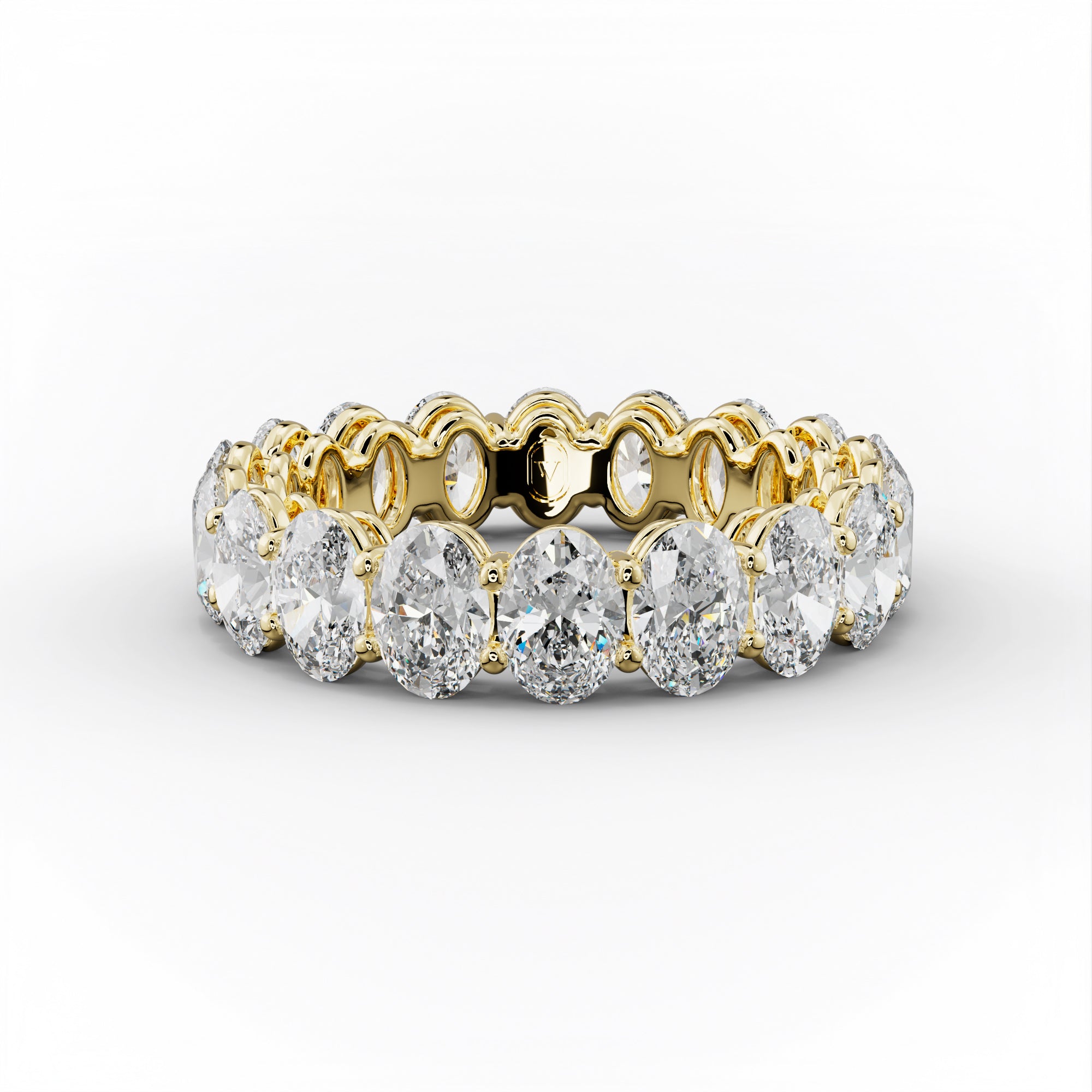 5.0 Carat Oval Cut Diamond Eternity Band Shared Prong