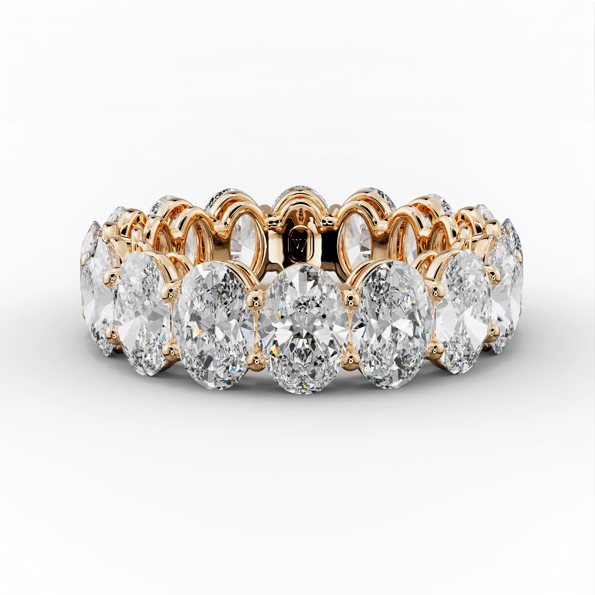 7.0 Carat Oval Cut Diamond Eternity Band Shared Prong