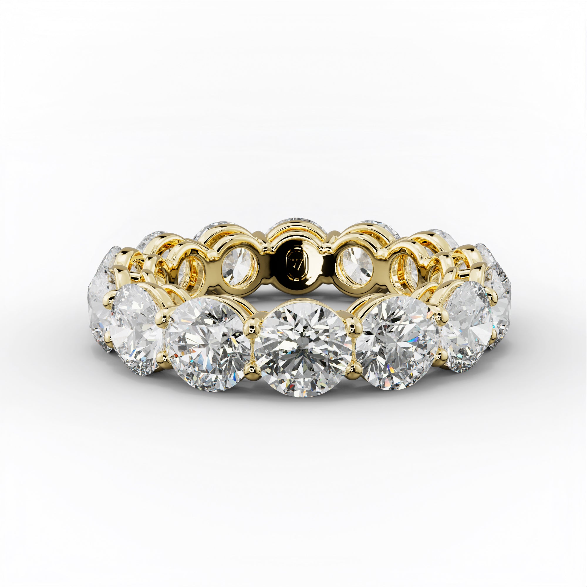 Classic 6.0 Carat Round Diamond Eternity Band Shared Prong