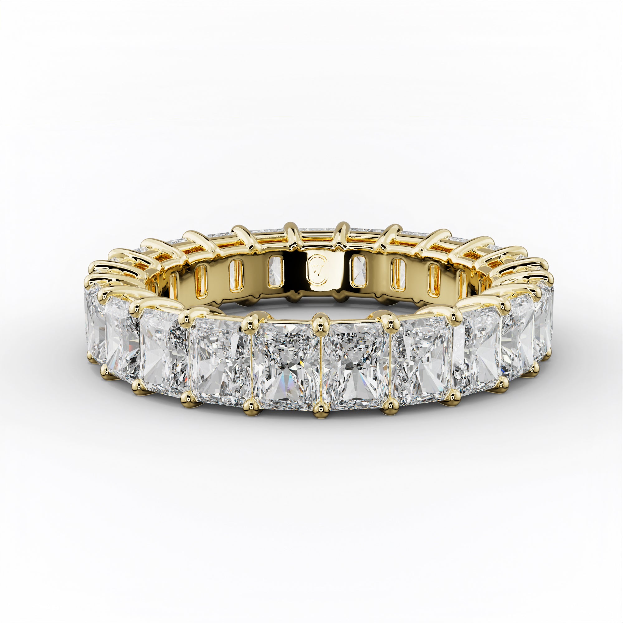 5.0 Carat Radiant Diamond Eternity Band Shared Prong