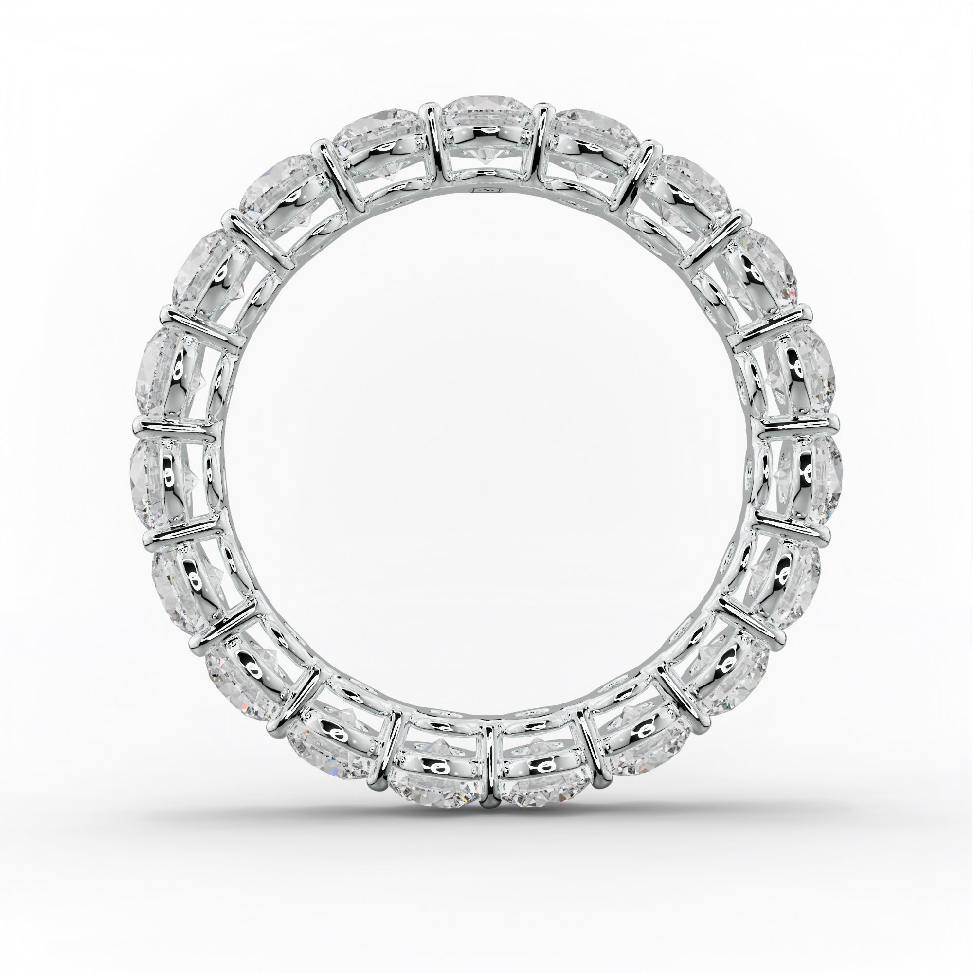 3.0 Carat Round Diamond Eternity Band Shared Prong