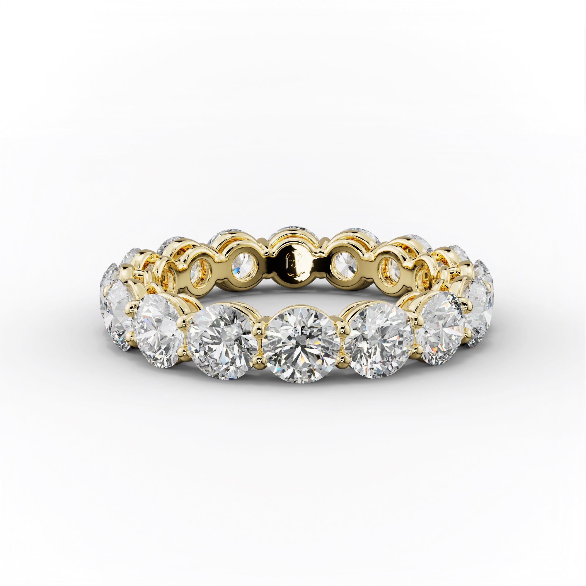 4.0 Carat Round Diamond Eternity Band Shared Prong