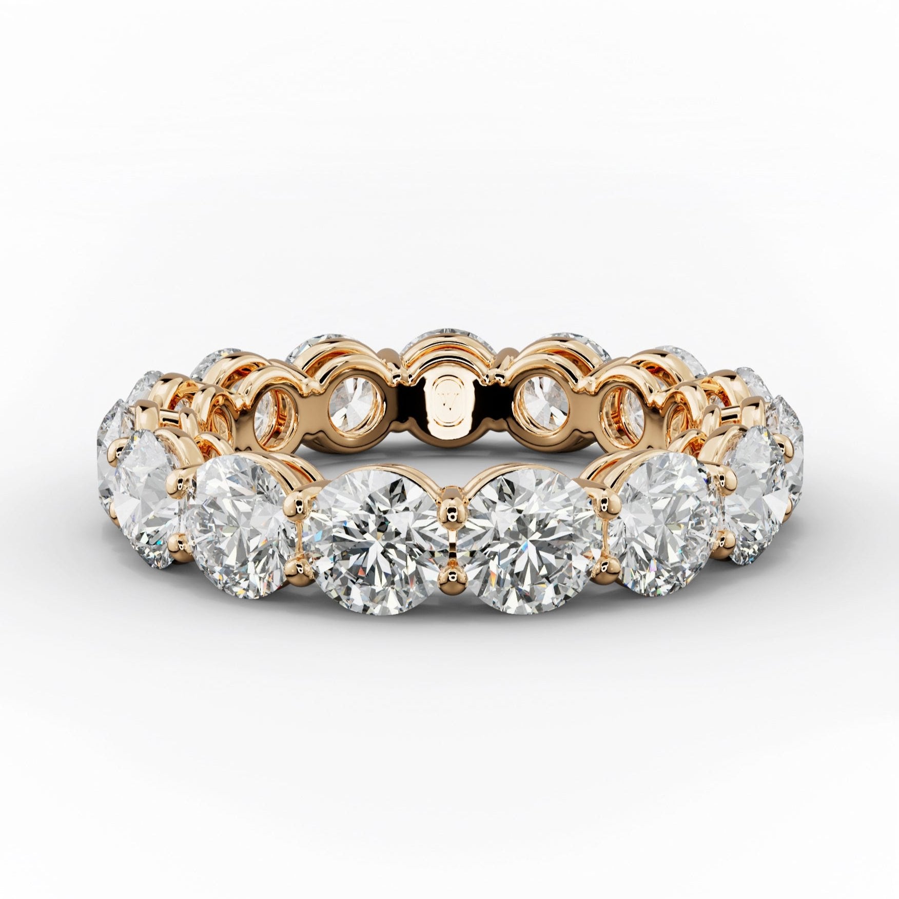 5.0 Carat Round Diamond Eternity Band Shared Prong