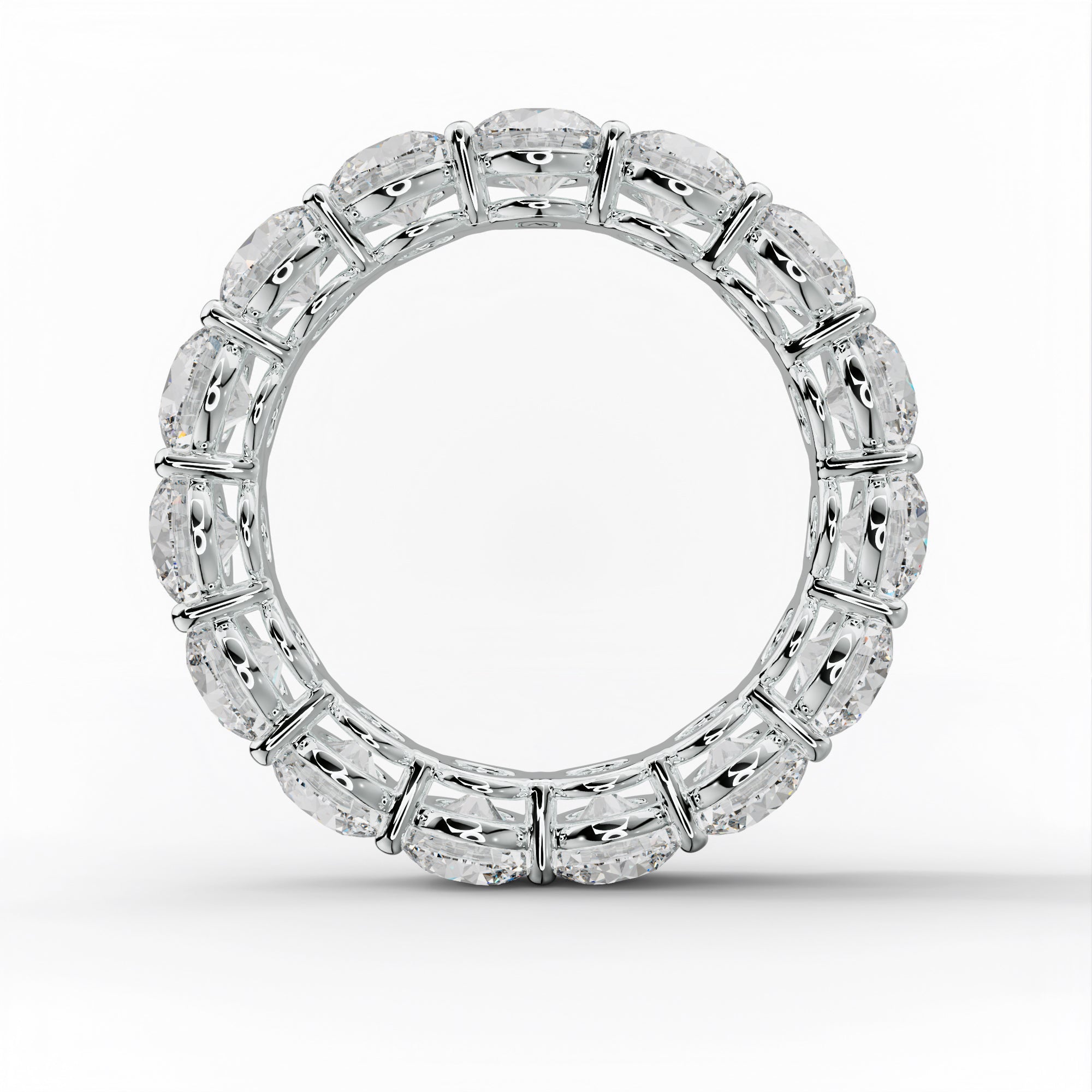 5.0 Carat Round Diamond Eternity Band Shared Prong