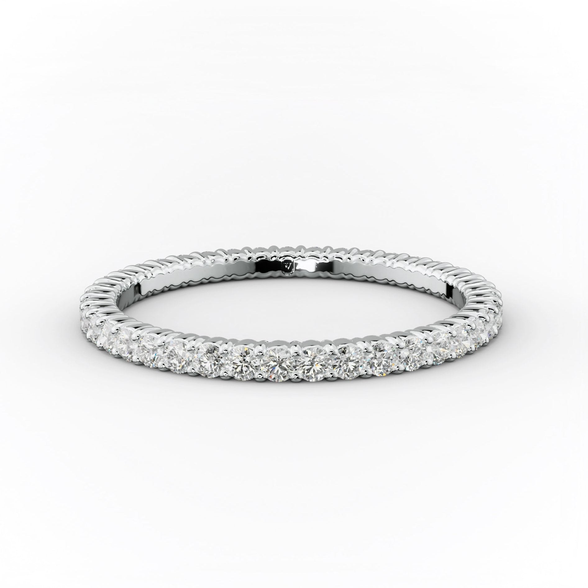 1/2 Carat Round Cut Diamond Classic Eternity Band Shared Prong