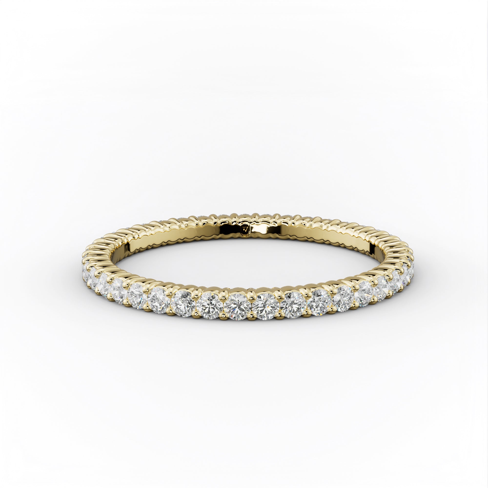 1/2 Carat Round Cut Diamond Classic Eternity Band Shared Prong