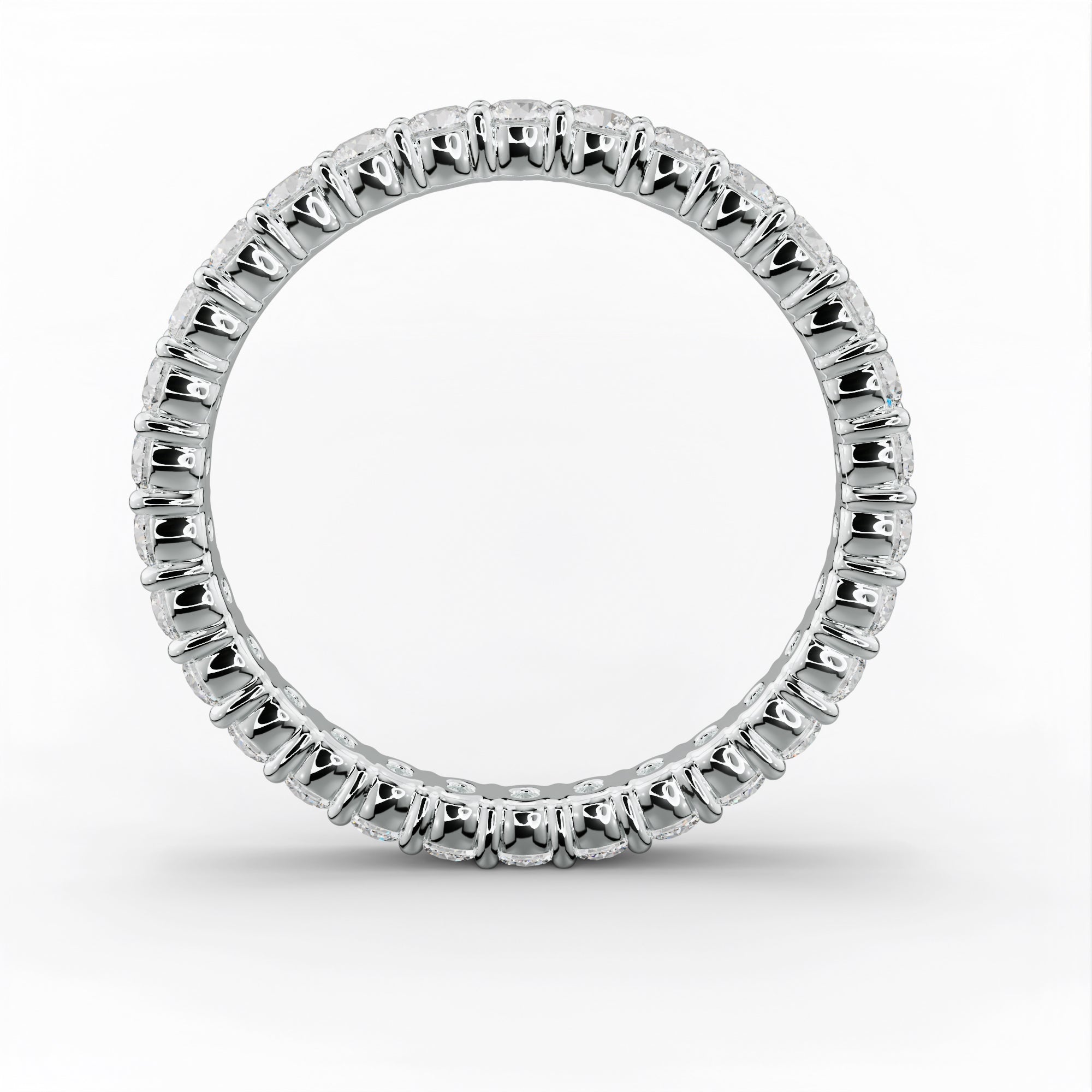 1.0 Carat Round Cut Diamond Classic Eternity Band Shared Prong