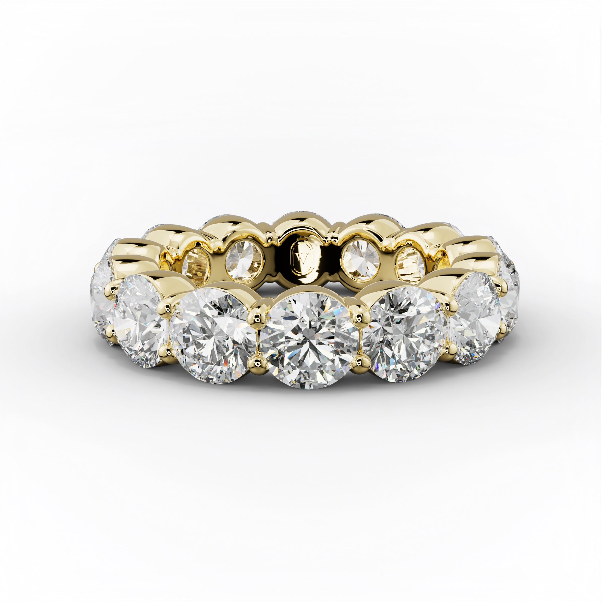 7.0 Carat Round Diamond Classic Eternity Band Shared Prong