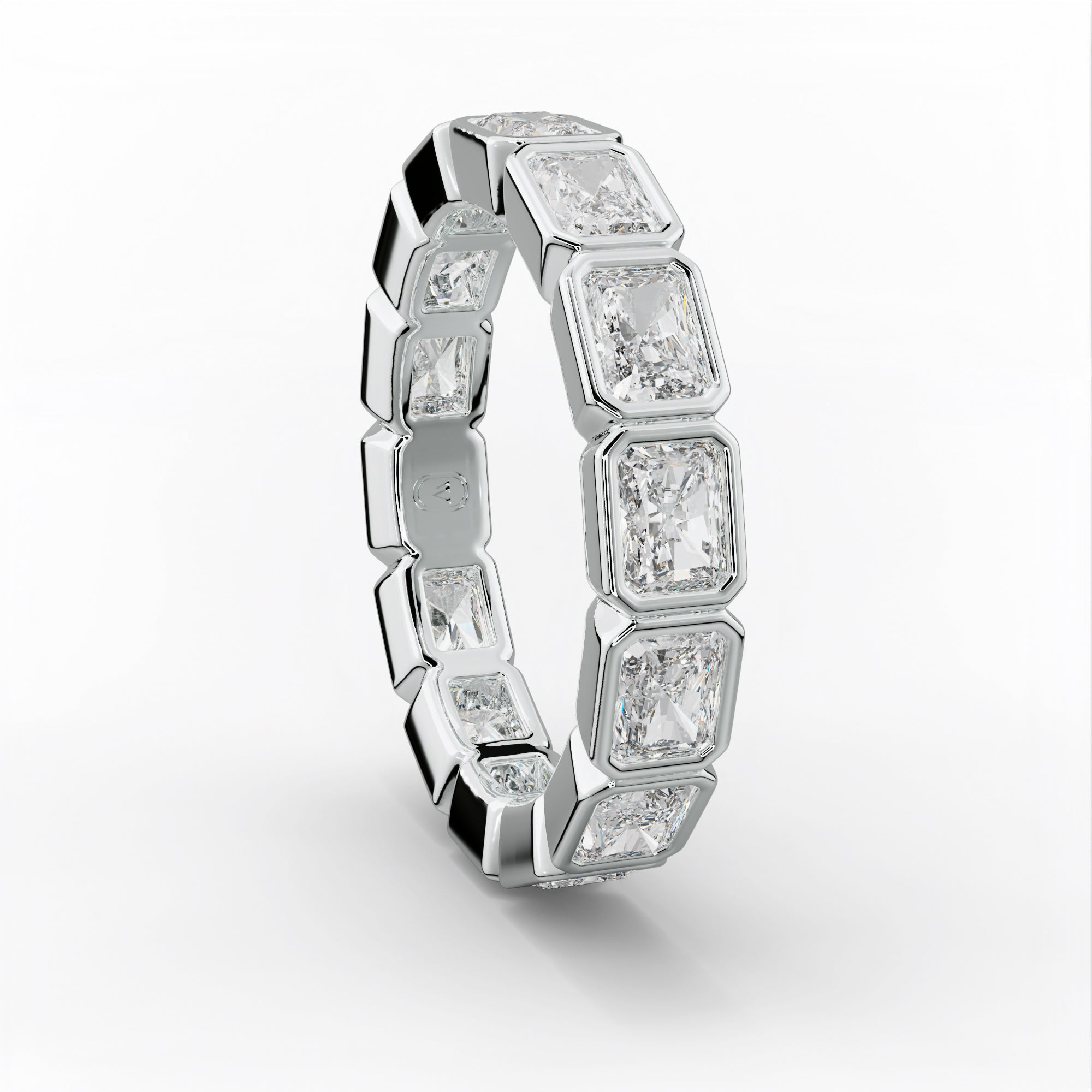 3.0 Carat East West Bezel Set Radiant Diamond Eternity Band