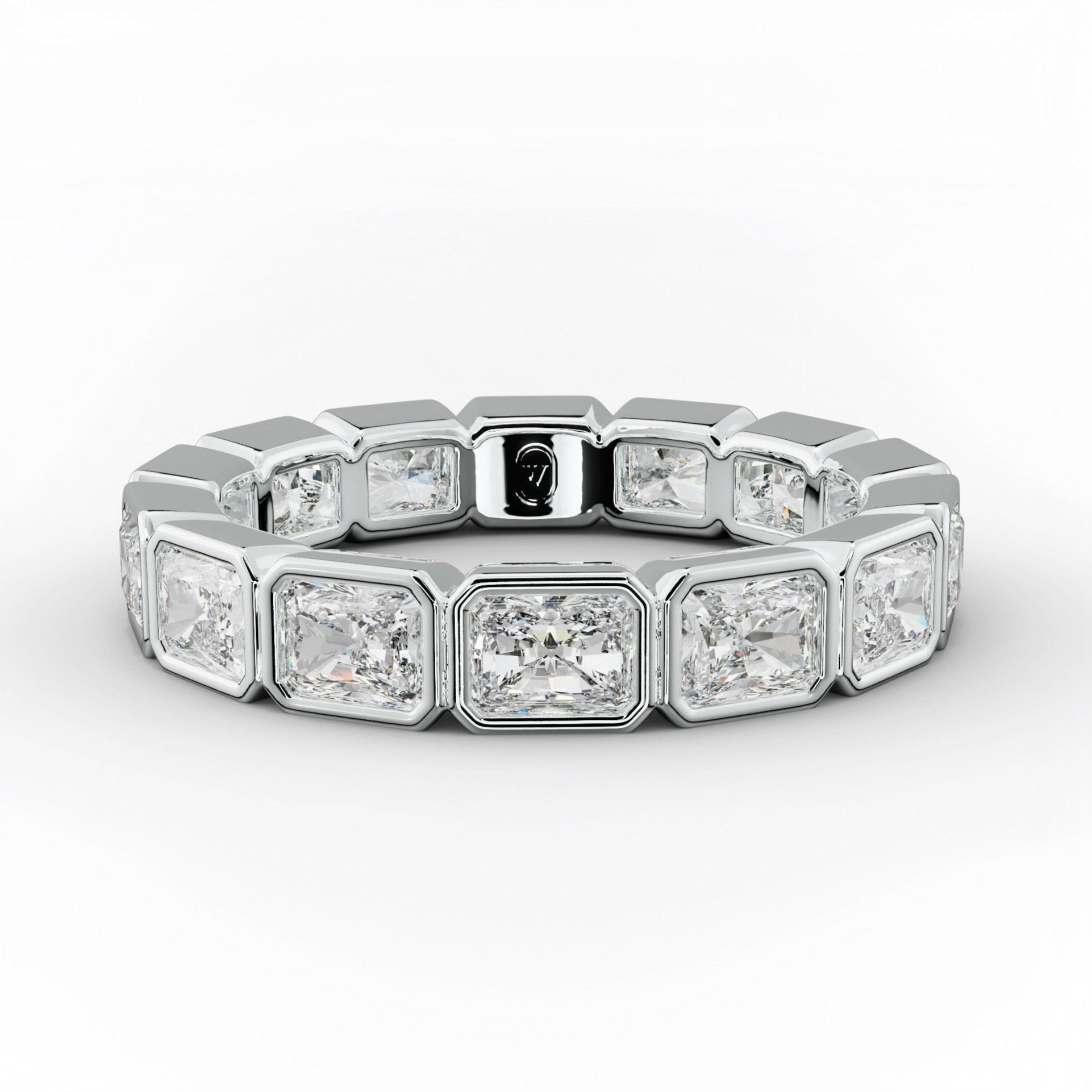 3.0 Carat East West Bezel Set Radiant Diamond Eternity Band