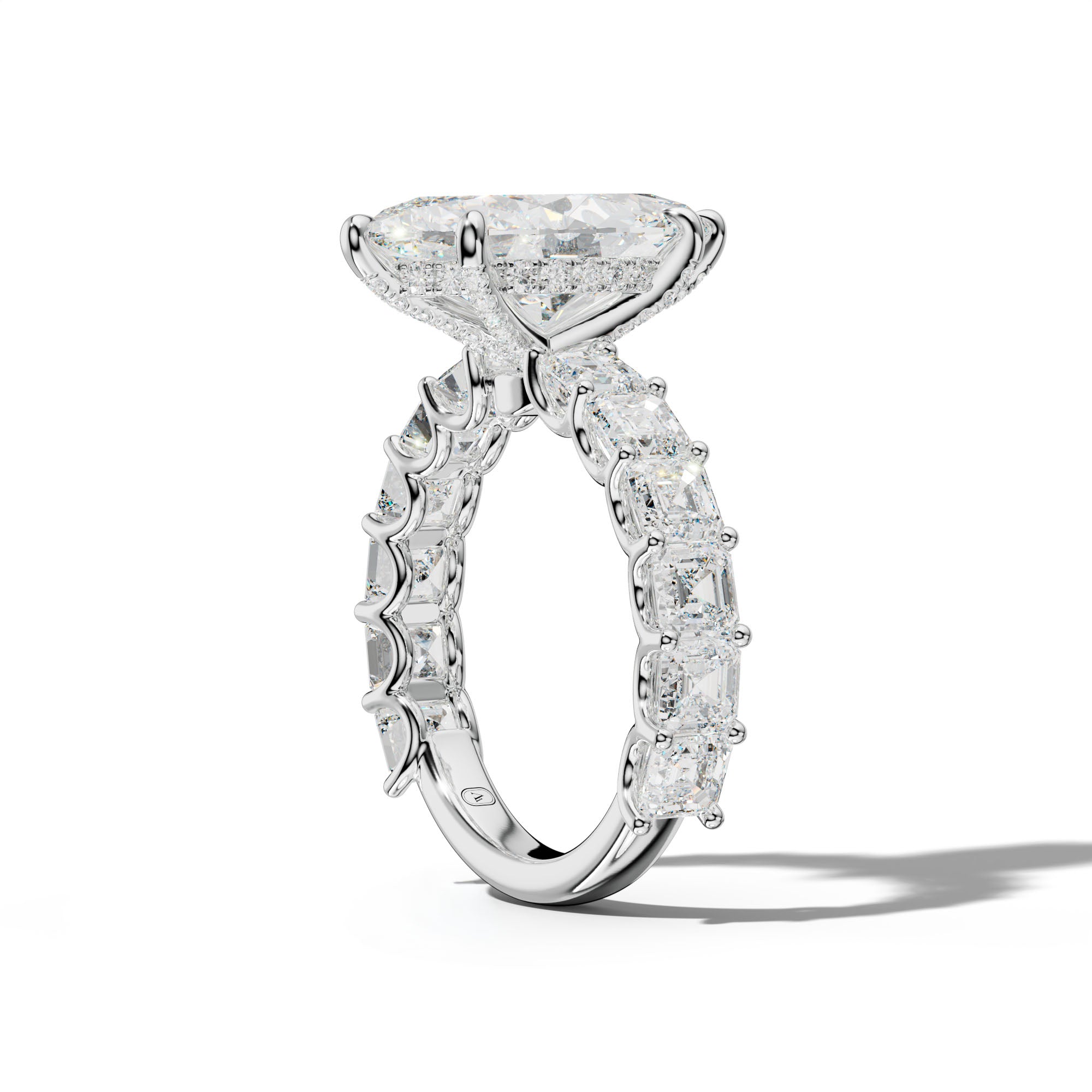 Haven Marquise Diamond Engagement Ring With Asscher Side Stones