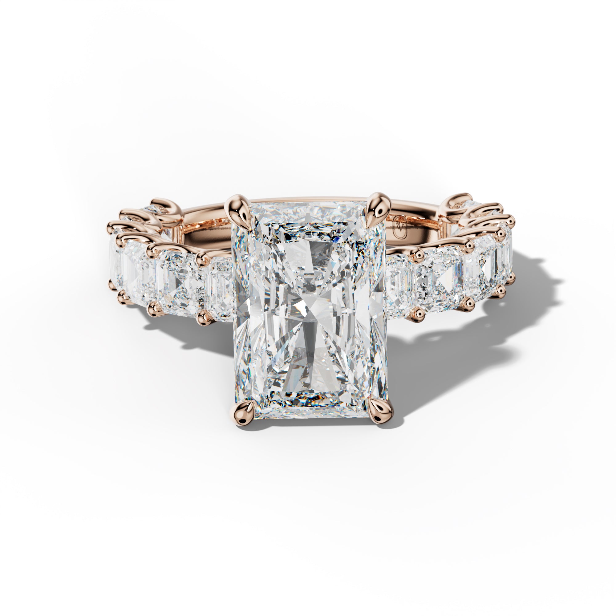 Haven Radiant Diamond Engagement Ring With Asscher Side Stones