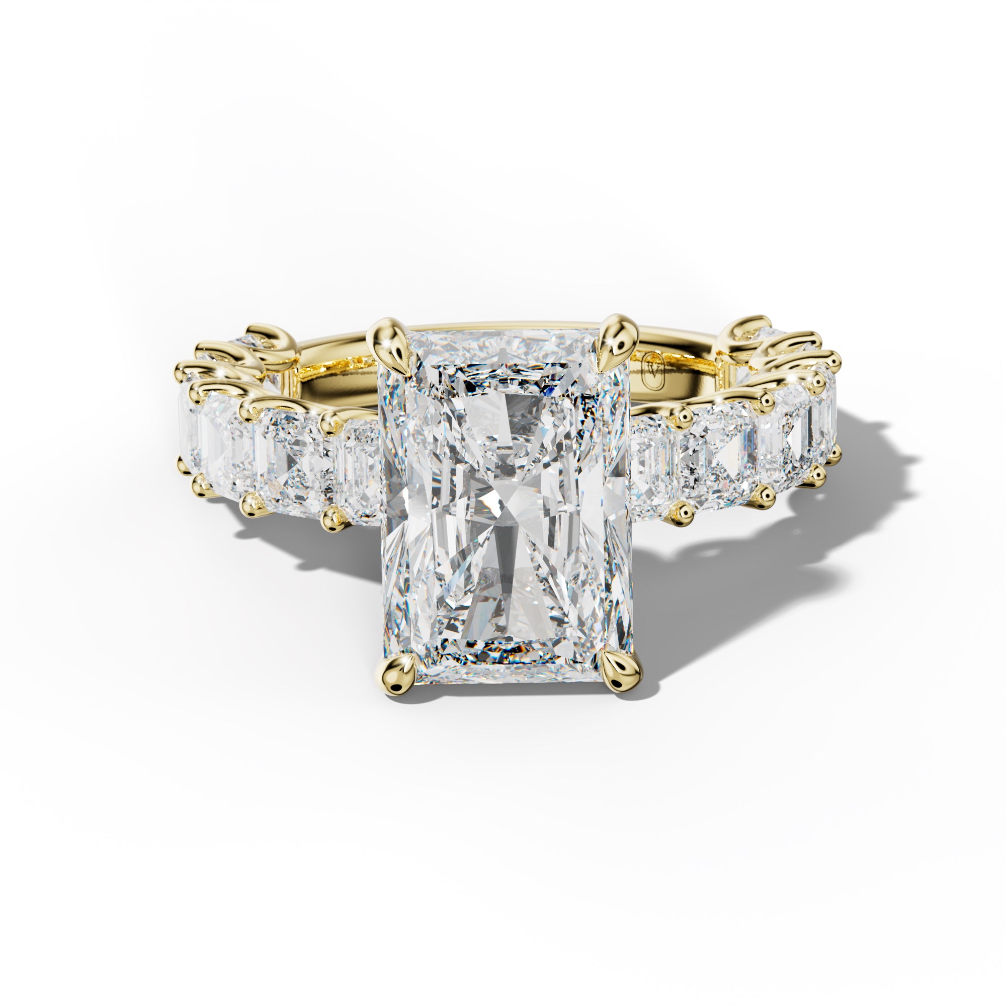 Haven Radiant Diamond Engagement Ring With Asscher Side Stones