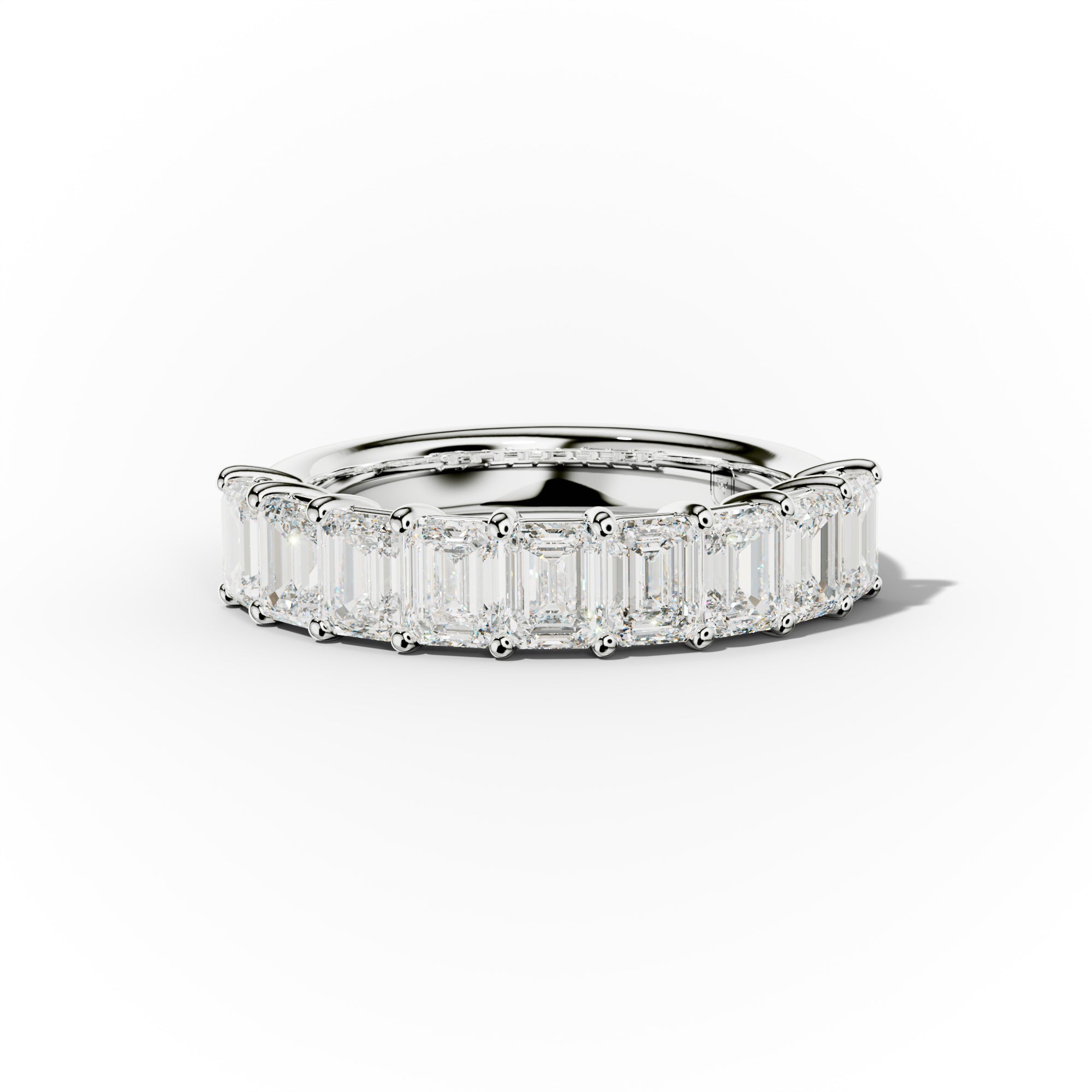 2.0 Carat Emerald Cut Diamond Anniversary Band