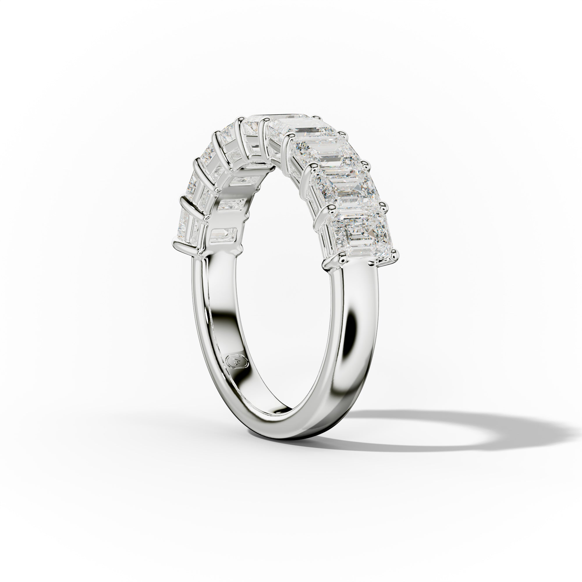 2.0 Carat Emerald Cut Diamond Anniversary Band