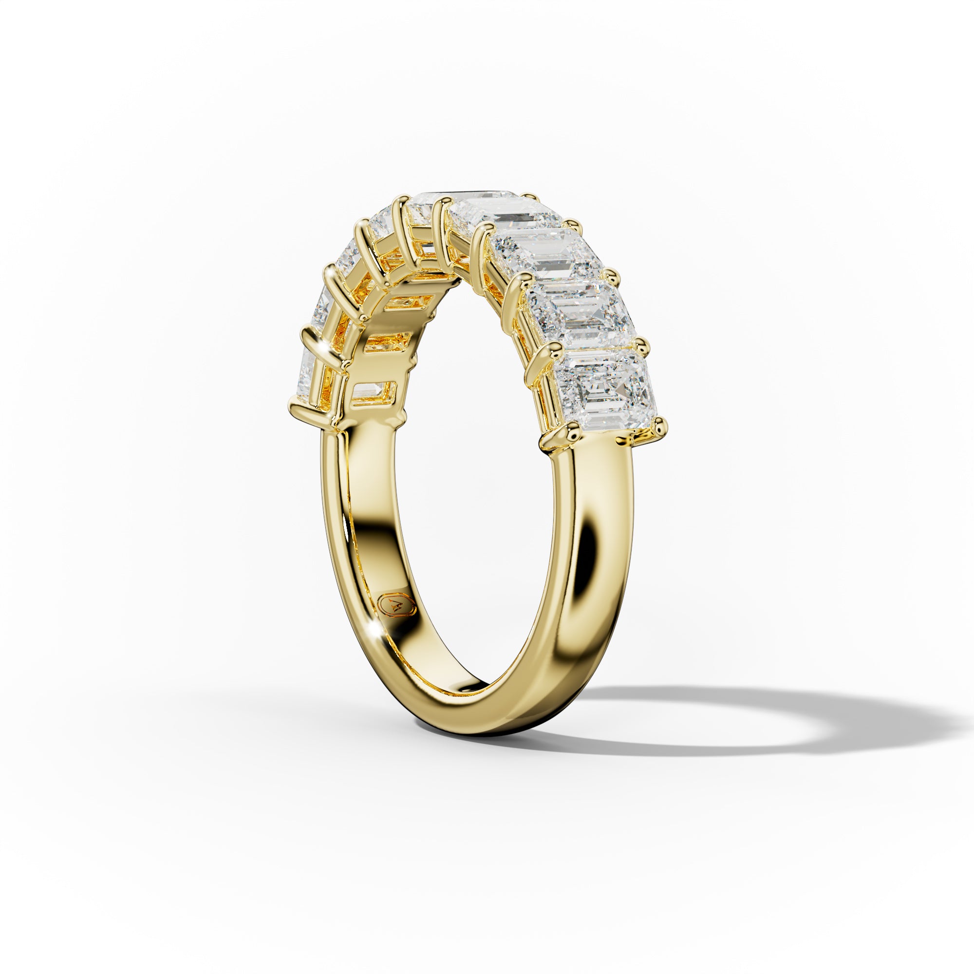 2.0 Carat Emerald Cut Diamond Anniversary Band