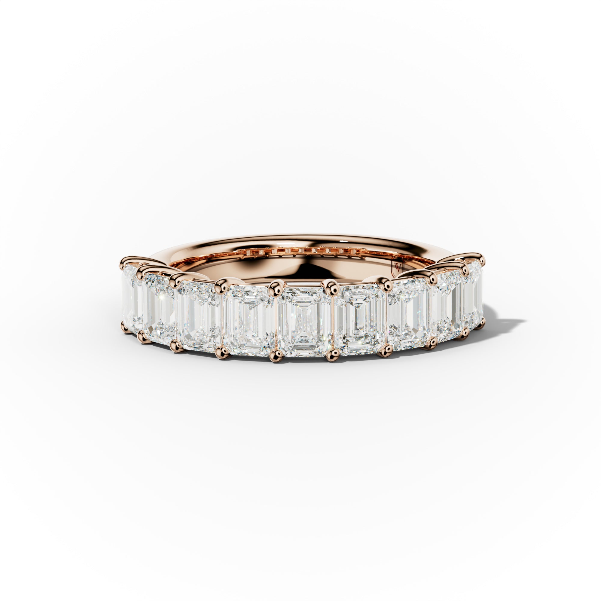 2.0 Carat Emerald Cut Diamond Anniversary Band