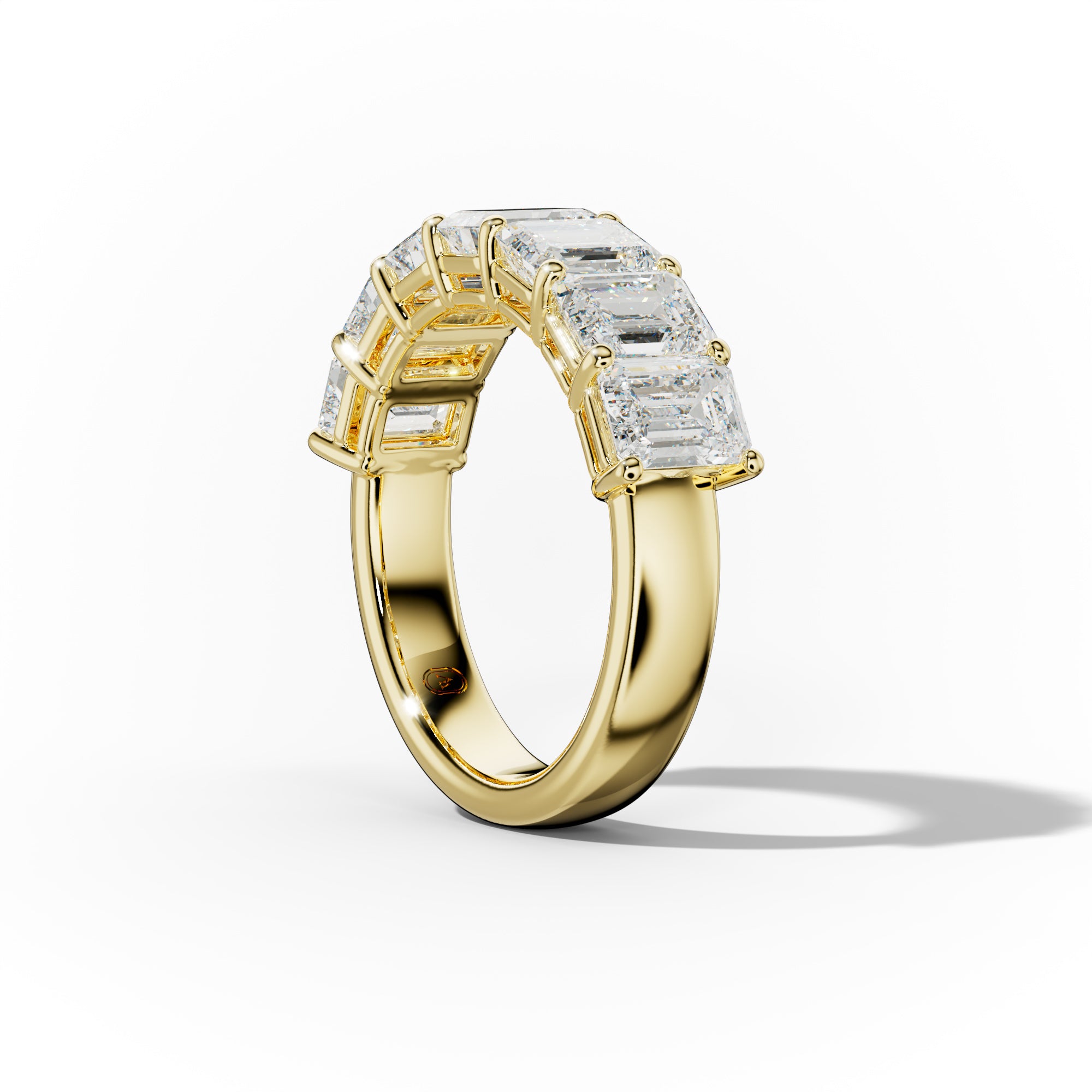 4.0 Carat Emerald Diamond Anniversary Band
