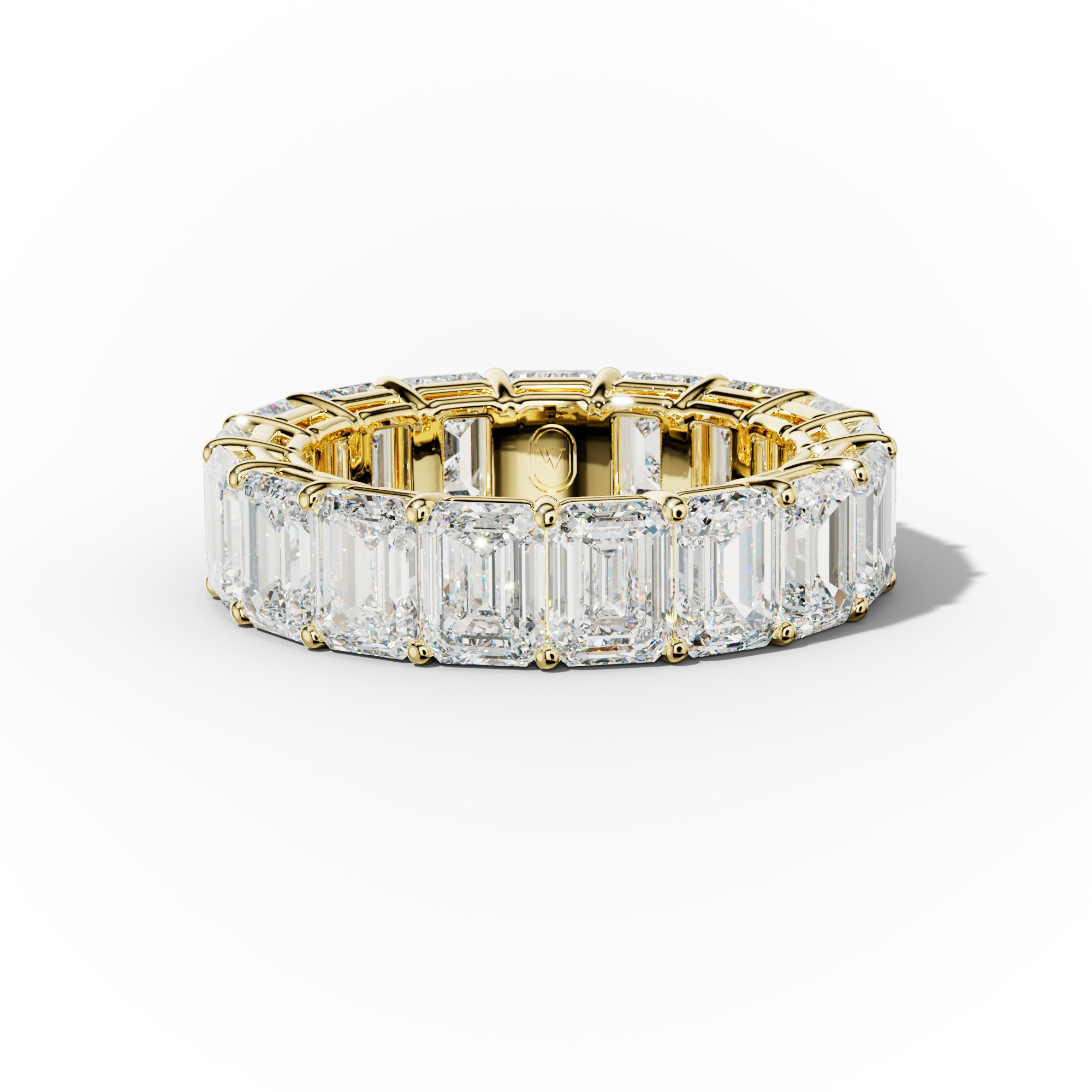 9.0 ct. Emerald Diamond Eternity Wedding Band