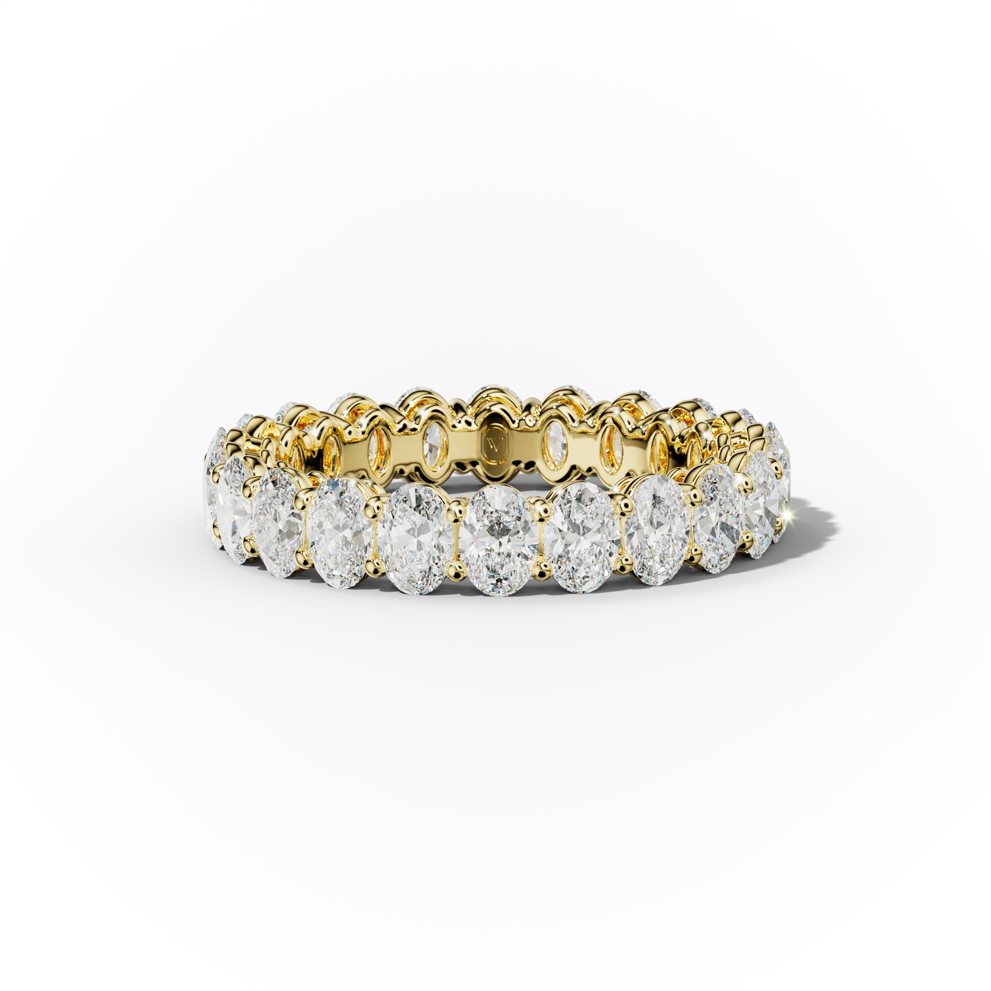 3.0 Carat Oval Cut Diamond Eternity Band Shared Prong
