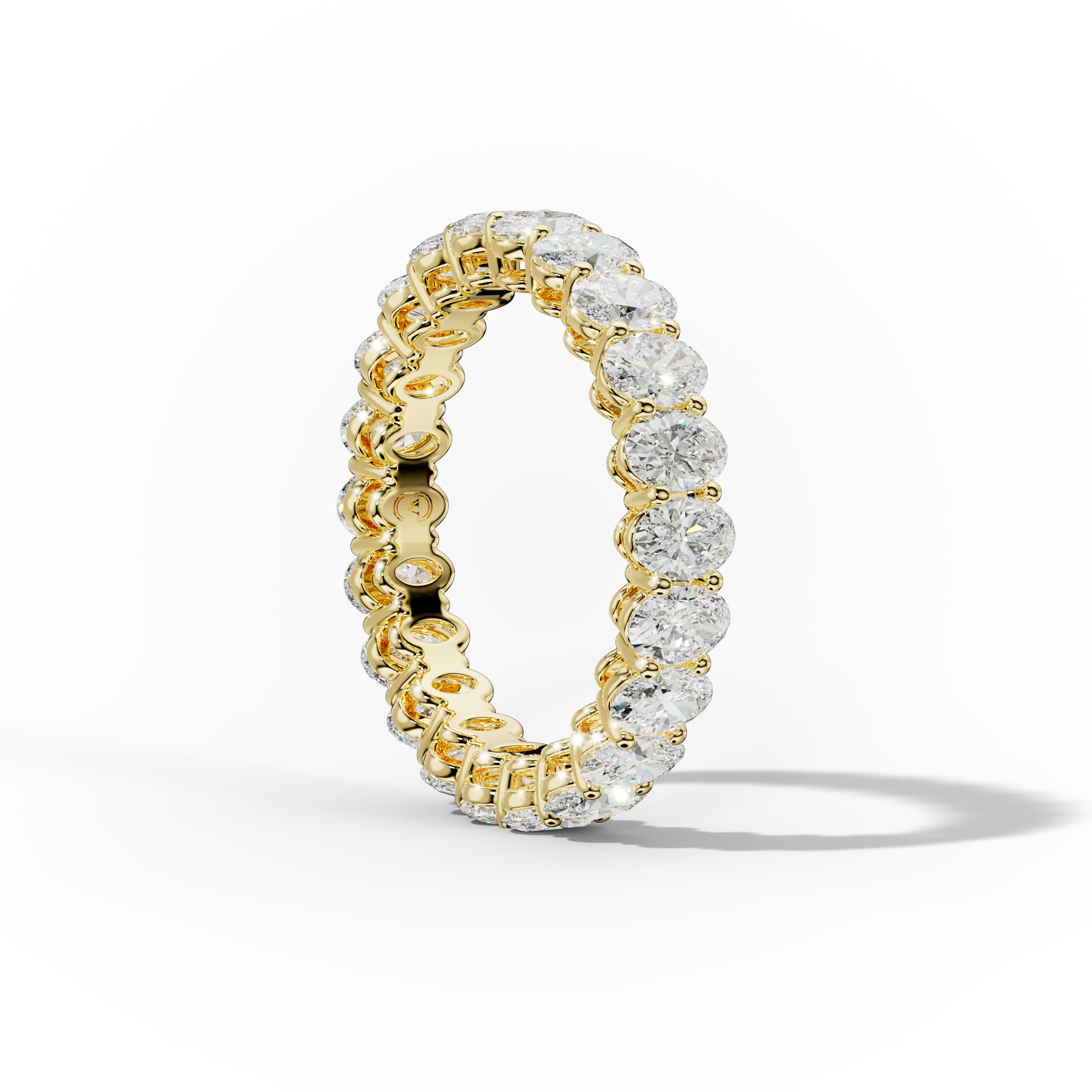 3.0 Carat Oval Cut Diamond Eternity Band Shared Prong