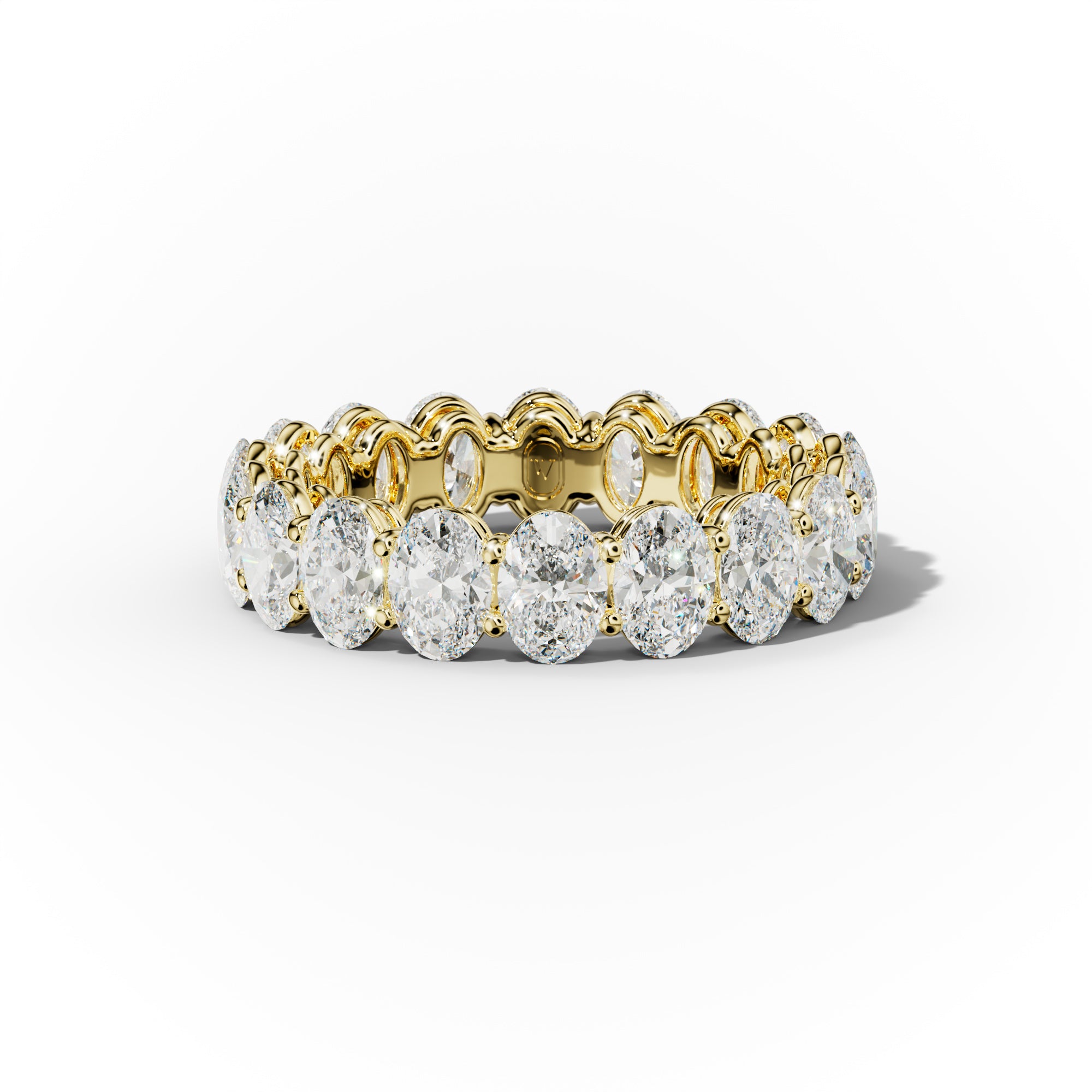 5.0 Carat Oval Cut Diamond Eternity Band Shared Prong