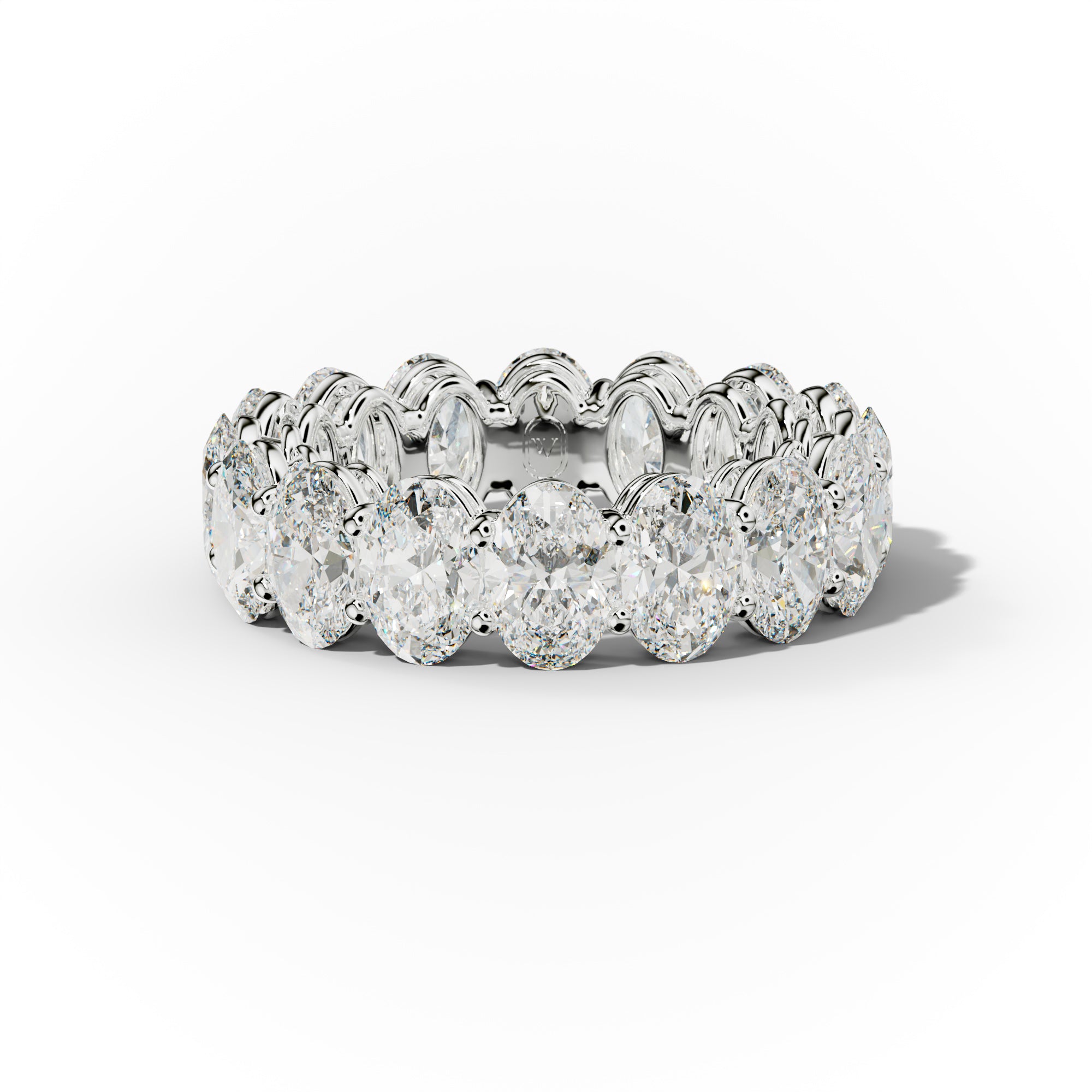 7.0 Carat Oval Cut Diamond Eternity Band Shared Prong