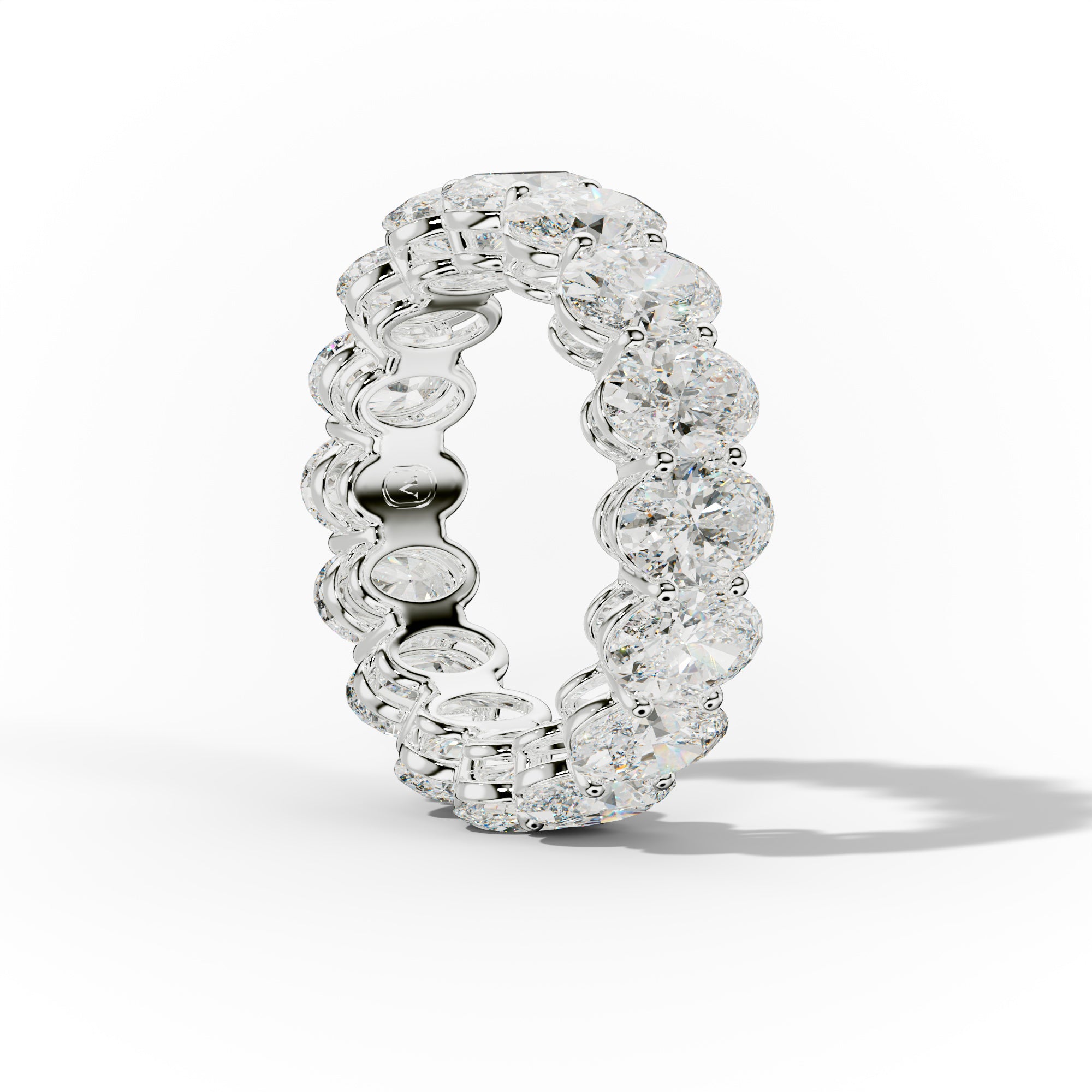 7.0 Carat Oval Cut Diamond Eternity Band Shared Prong