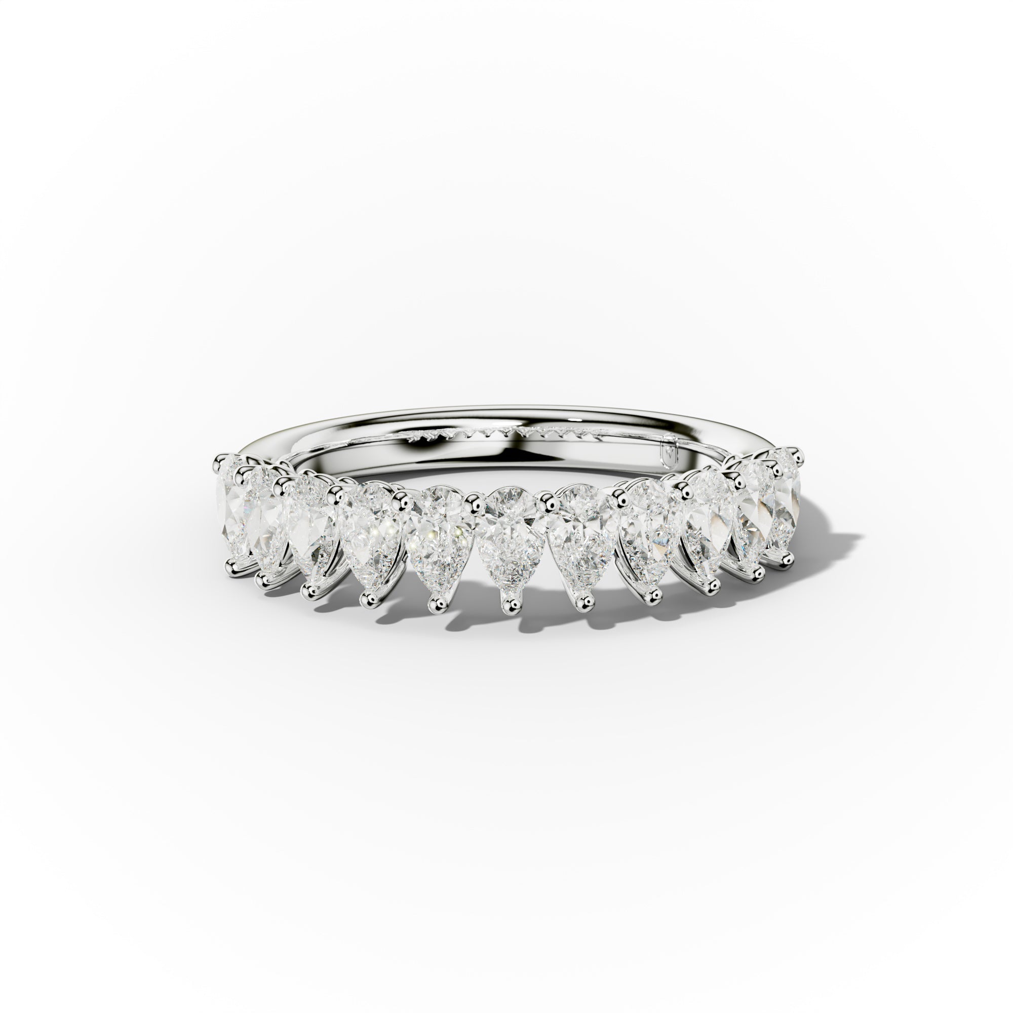 1.0 Carat Pear Diamond Anniversary Band